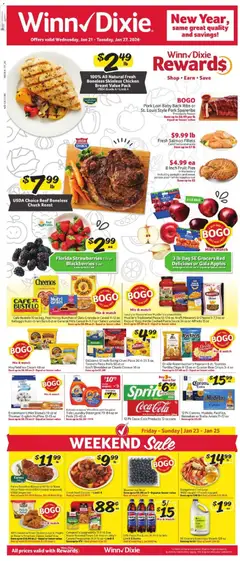 Preview of Winn Dixie weekly ads valid from 21.01.2026