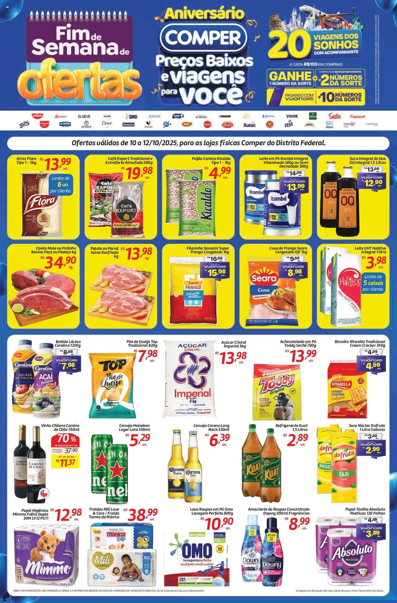 Comper Folheto - válido de 10.10.2025 | Página: 1 | Produtos: Feijão, Almofada, Pernil, Arroz