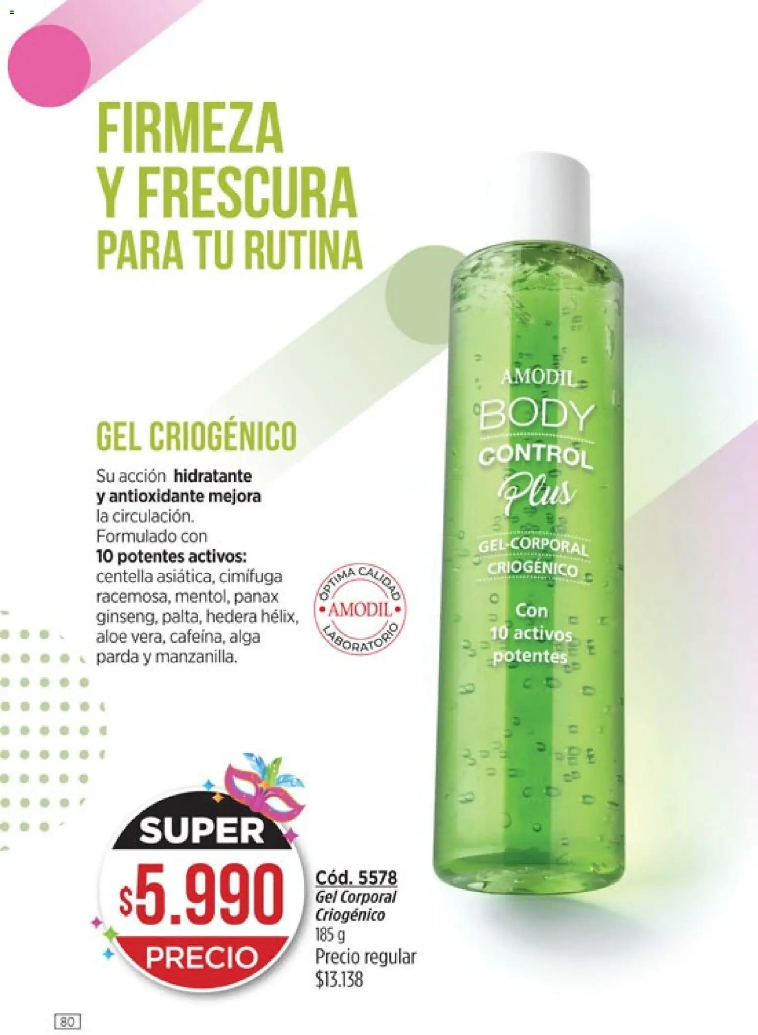 Catálogo Amodil Campaña 3 │ válido desde el 01.03.2026 | Página: 80 | Productos: Body, Gel corporal