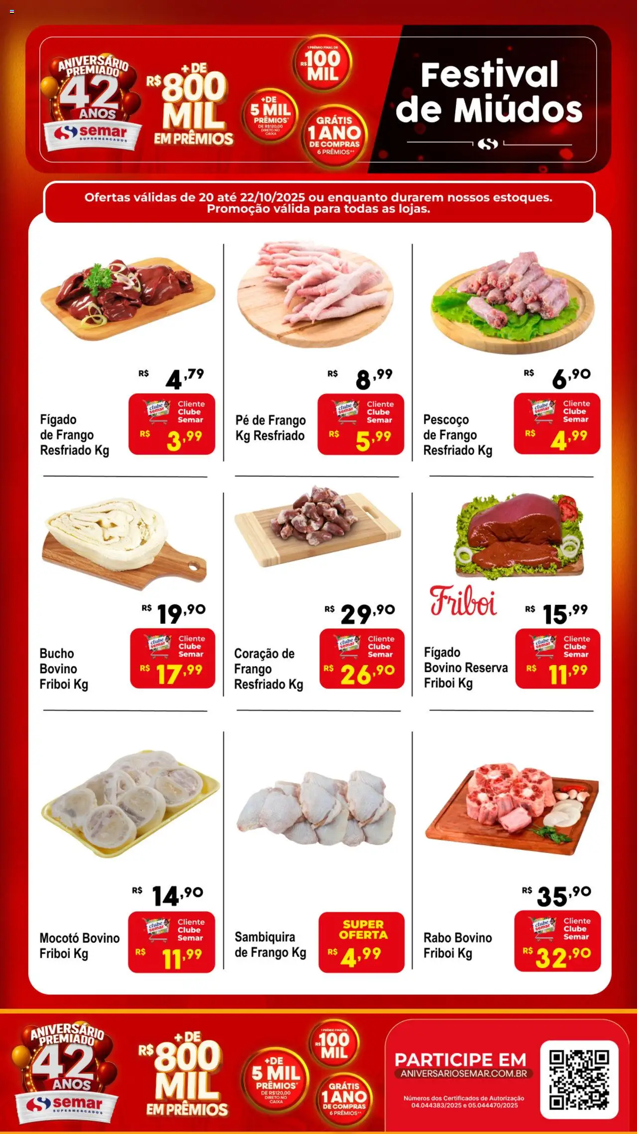 Semar Supermercado Folheto - válido de 20.10.2025 | Página: 1 | Produtos: Caixa, Frango