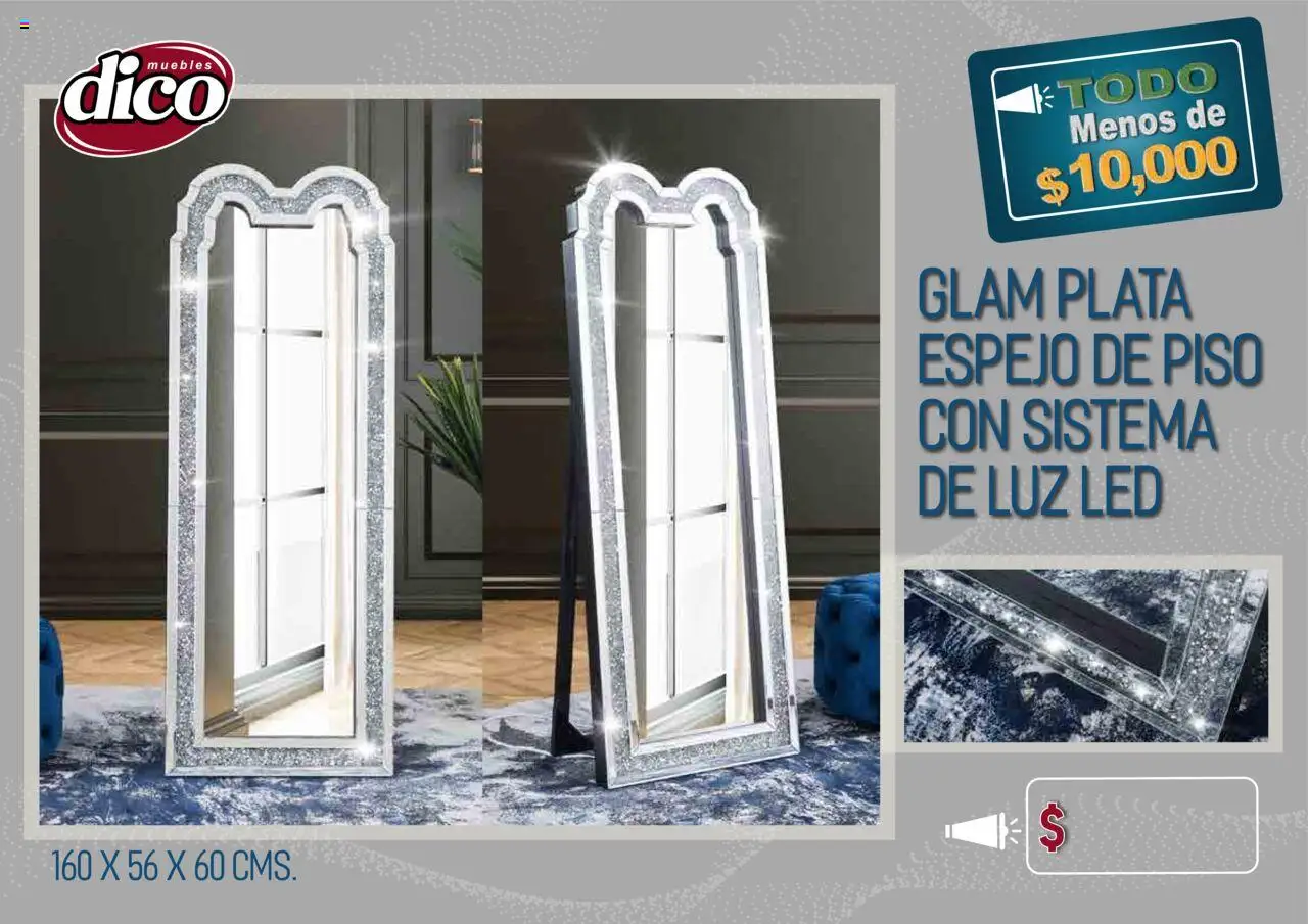 Nuevas ofertas de Muebles Dico válidas en toda la República Mexicana desde el 25.09.2025. ¡Encuentra las mejores ofertas en Muebles Dico - Catálogo TODO menos de 10000! | Página: 71 | Productos: Espejo