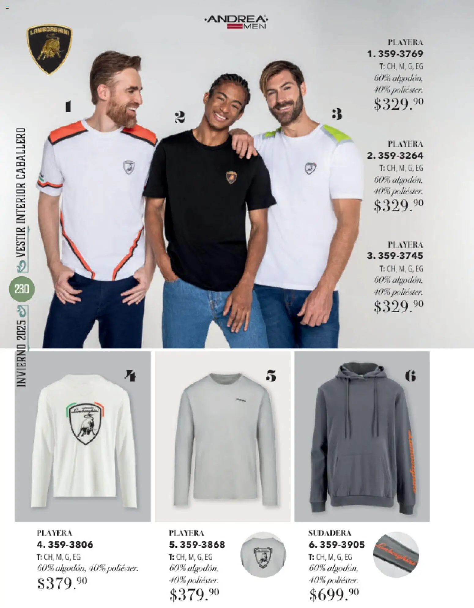Nuevas ofertas de Andrea válidas en toda la República Mexicana desde el 26.11.2025. ¡Encuentra las mejores ofertas en Andrea catálogo Invierno! | Página: 230 | Productos: Sudadera, Playera