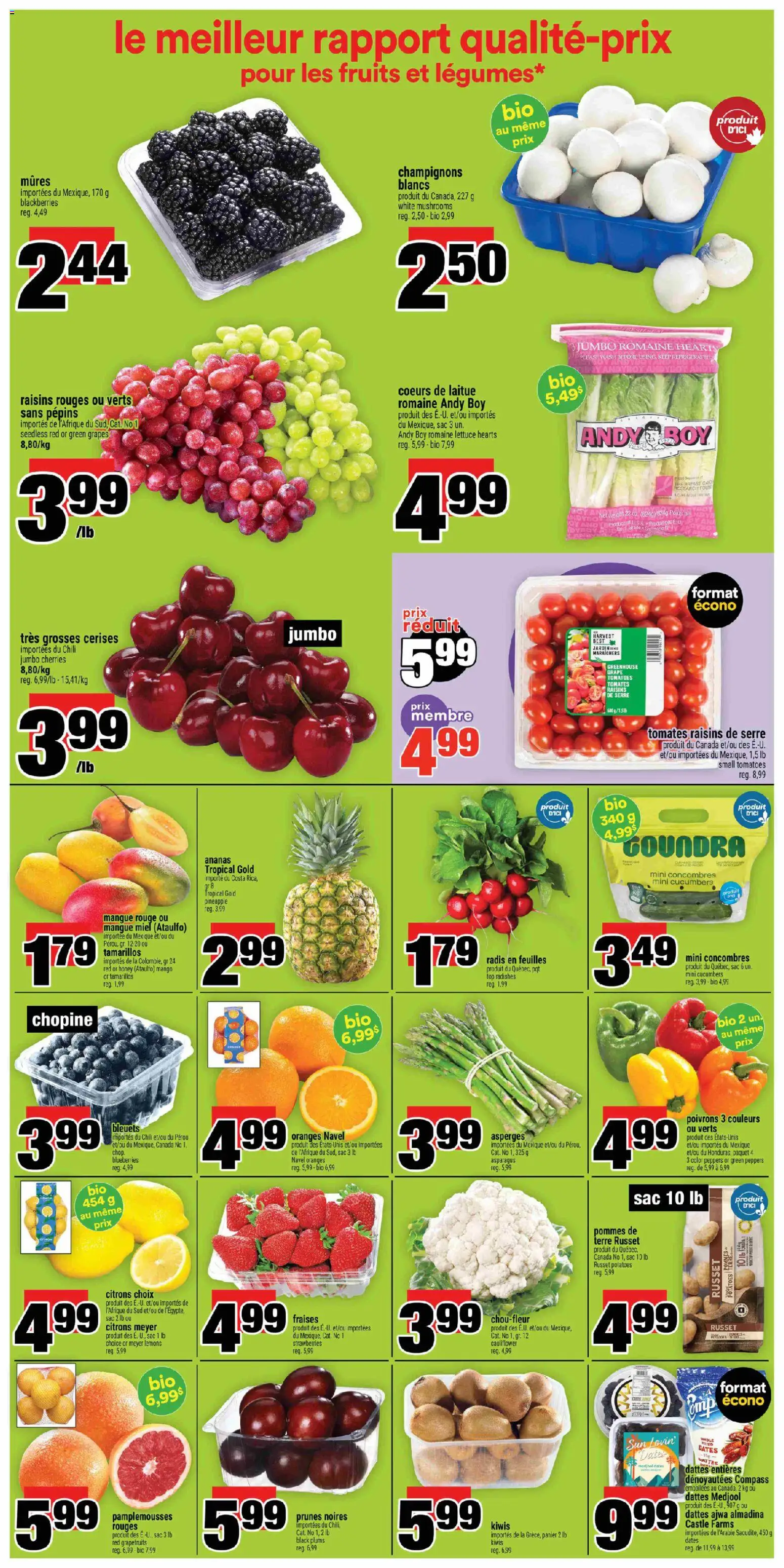 Super C flyer valid from 05.02.2026 | Page: 5 | Products: Pineapple, Cucumbers, Potatoes, Tomatoes