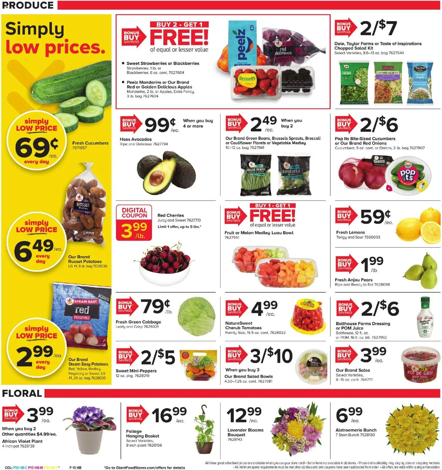 Giant Weekly Ad - valid from 20.02.2026 | Page: 8 | Products: Cherries, Tomatoes, Strawberries, Cauliflower
