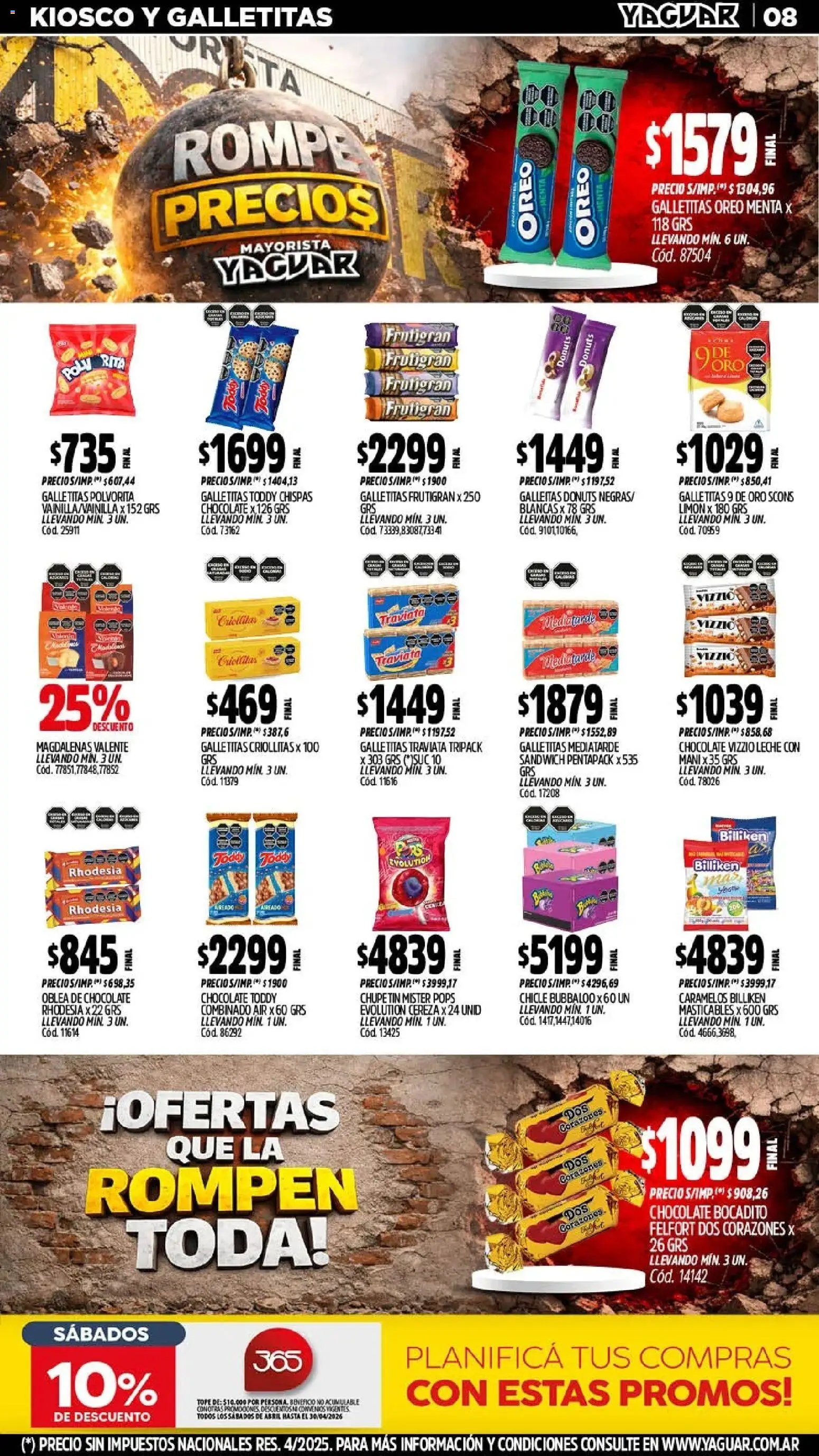 Yaguar - Oferta Semanal San Juan │ válido desde el 20.04.2026 | Página: 9 | Productos: Mani, Limón, Leche, Chocolate