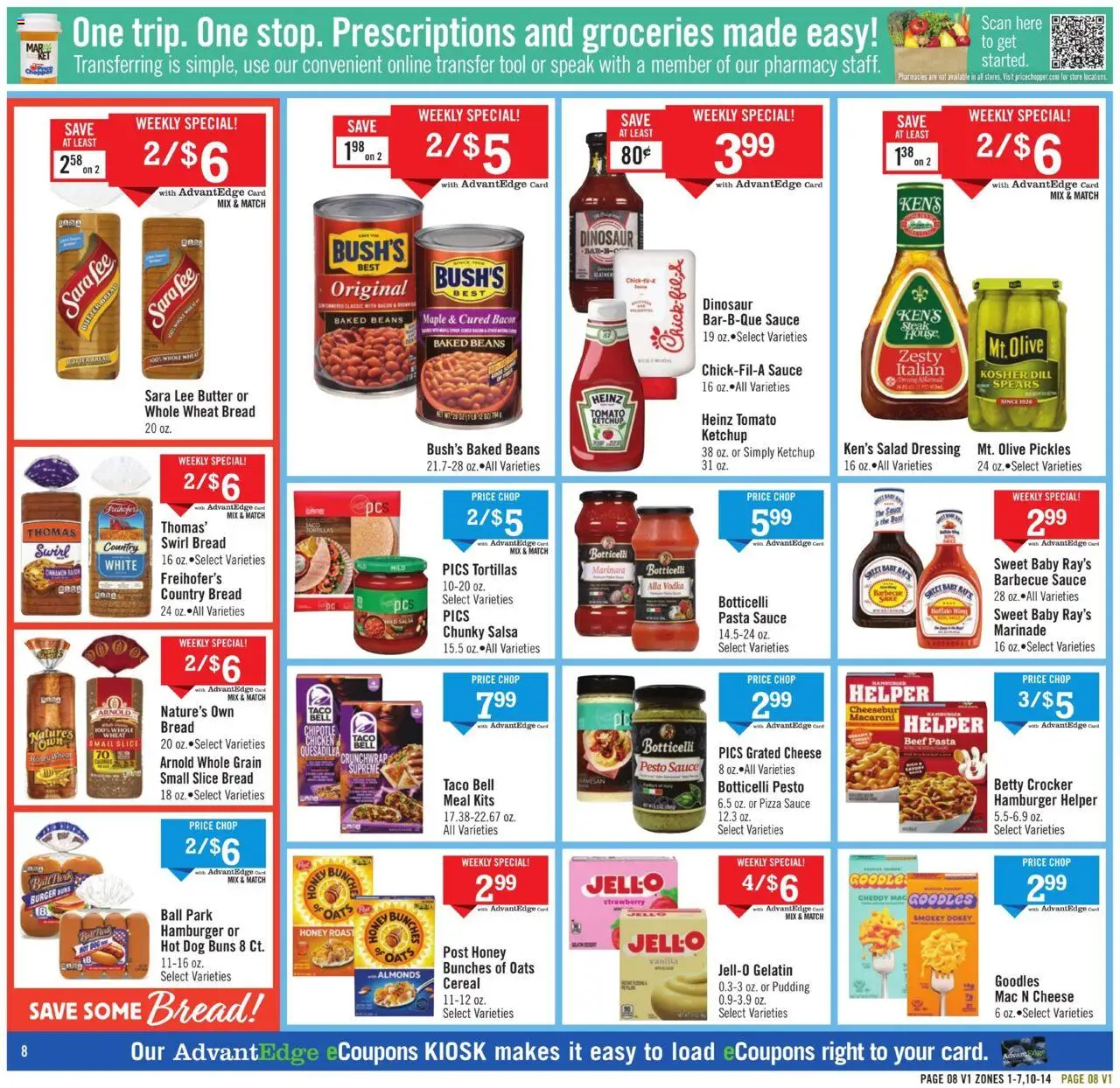 Price Chopper Weekly Ad - valid from 24.08.2025 | Page: 8 | Products: Cheese, Pasta, Salad, Sauce