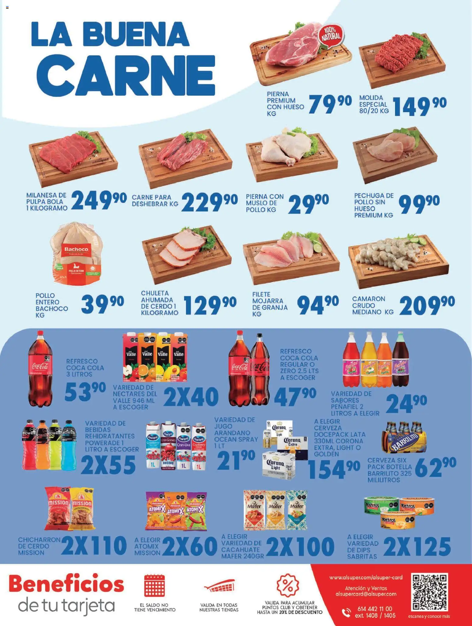 Nuevas ofertas de Alsuper válidas en toda la República Mexicana desde el 03.03.2026. ¡Encuentra las mejores ofertas en Alsuper folleto Saltillo! | Página: 7 | Productos: Pollo, Refresco, Cerveza, Cerdo