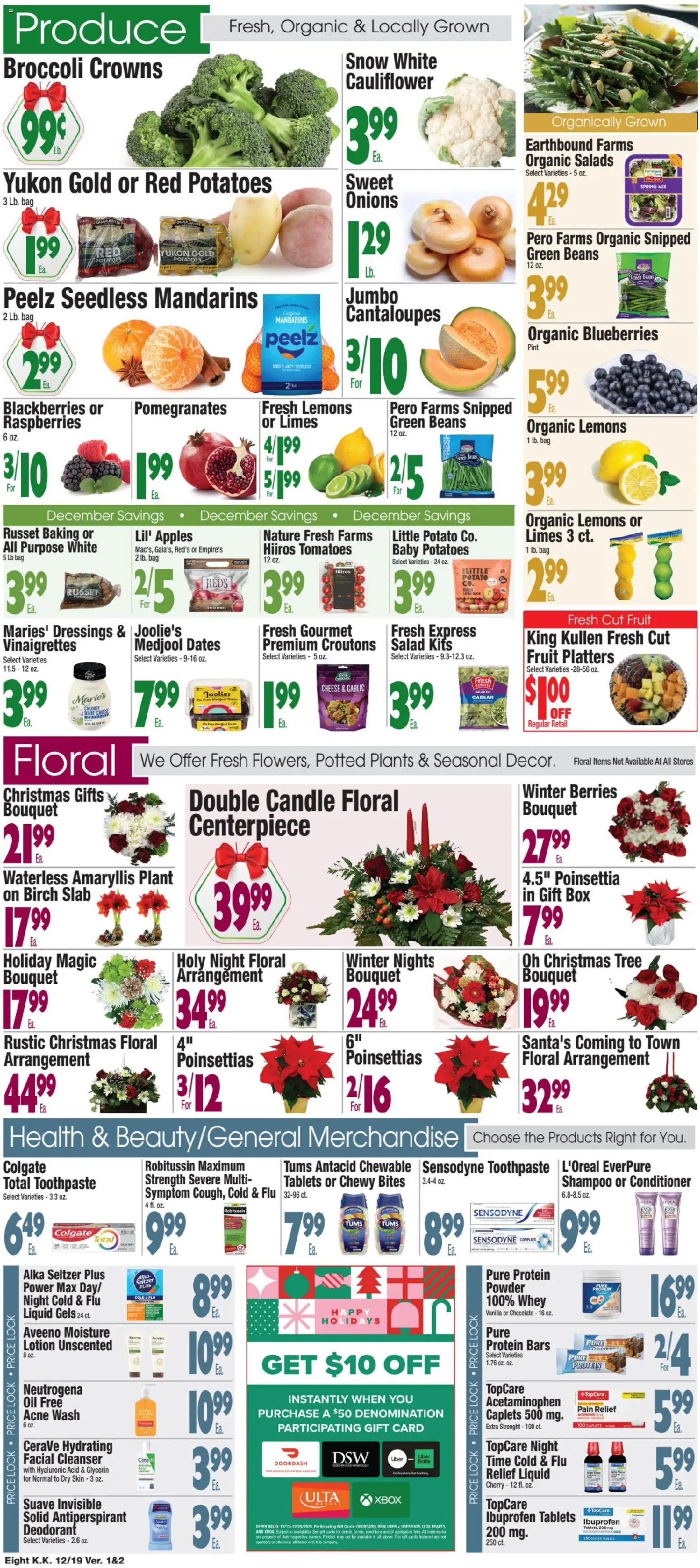 King Kullen Weekly Ad - valid from 18.12.2025 | Page: 8 | Products: Antiperspirant, Tomatoes, Potatoes, Cauliflower