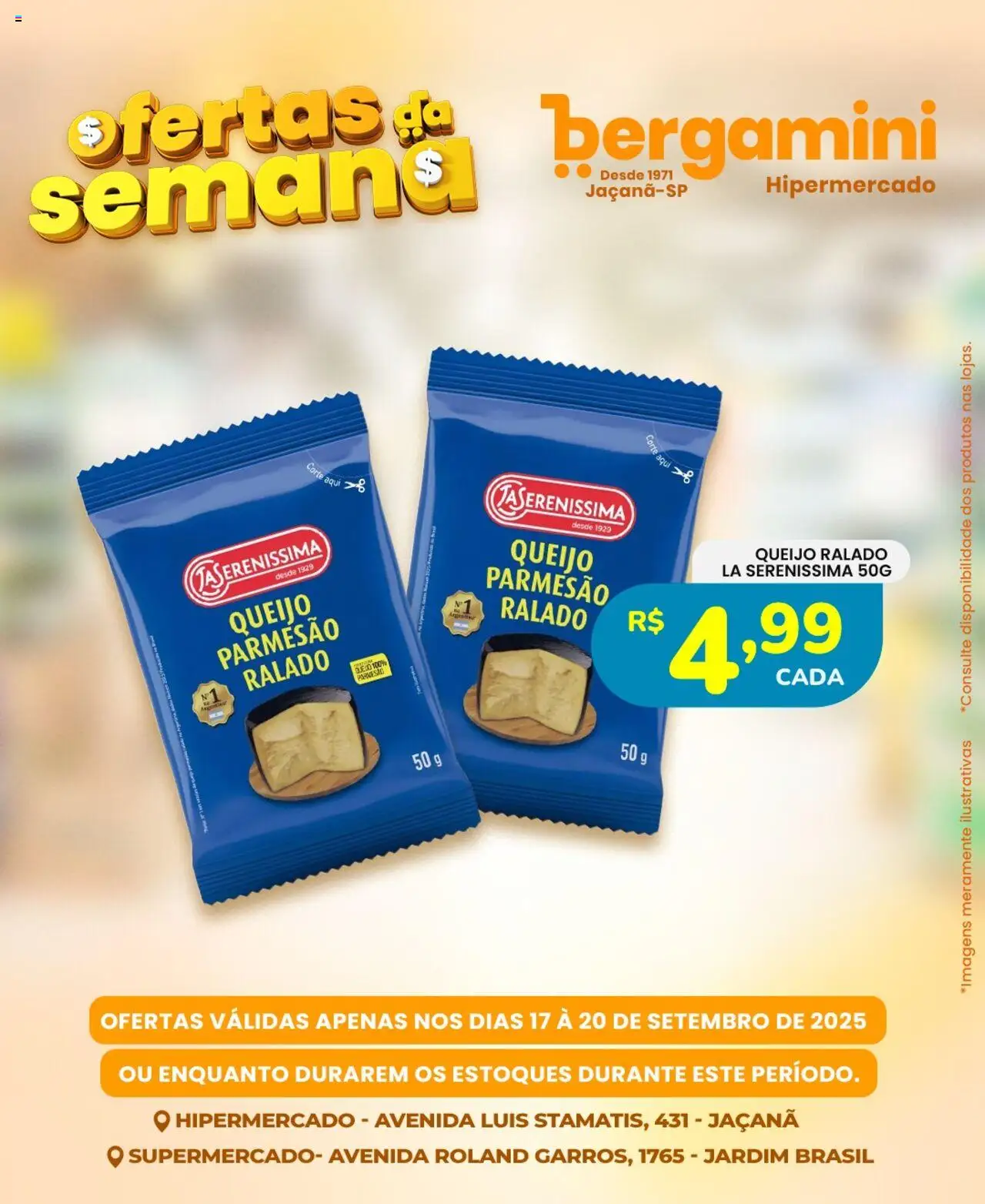 Supermercado Bergamini Folheto - válido de 17.09.2025 | Página: 12 | Produtos: Queijo, Parmesão, Queijo ralado, Queijo parmesão