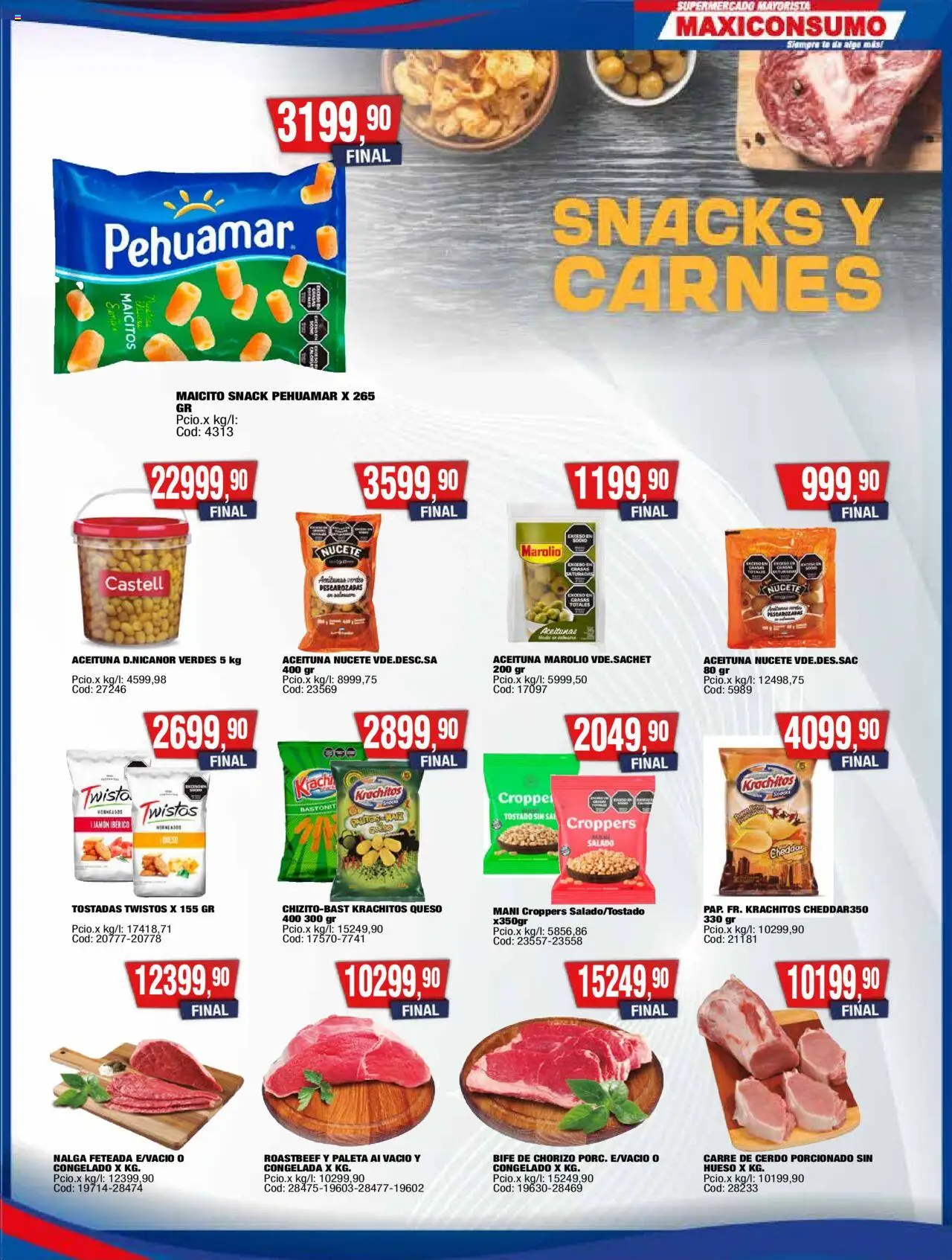 Maxiconsumo ofertas │ válido desde el 13.10.2025 | Página: 9 | Productos: Sal, Chorizo, Jamón, Cerdo
