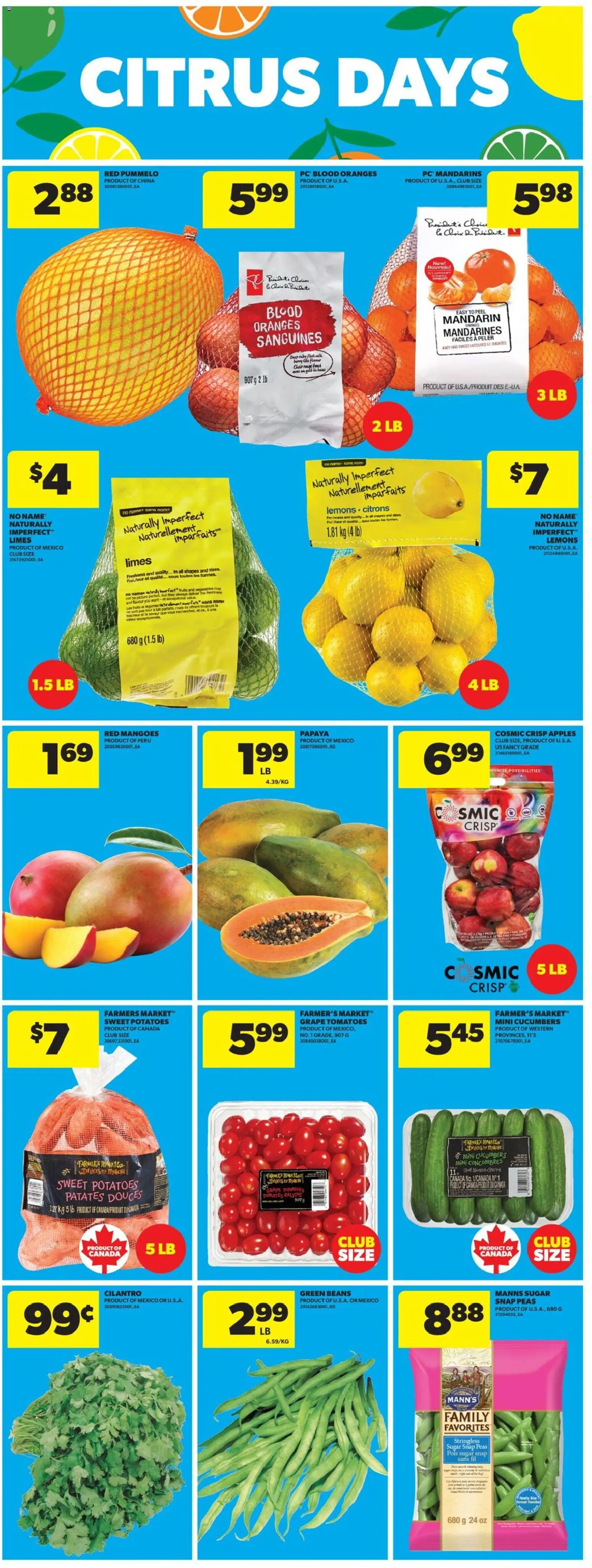 Real Canadian Superstore flyer valid from 12.02.2026 | Page: 14 | Products: Cucumbers, PC, Apples, Oranges
