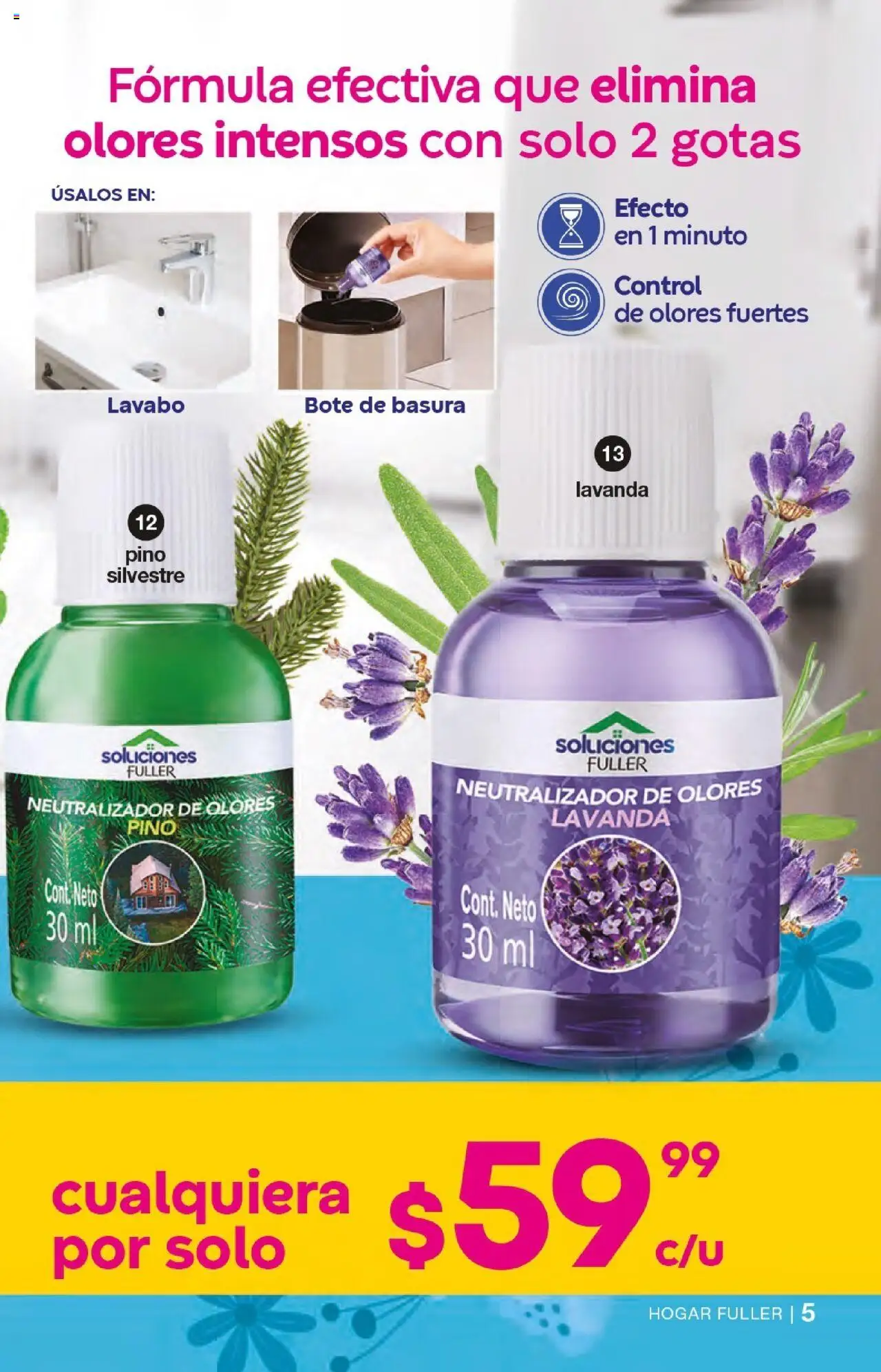 Nuevas ofertas de Fuller válidas en toda la República Mexicana desde el 17.09.2025. ¡Encuentra las mejores ofertas en Fuller - Campaña 12 2025! | Página: 5 | Productos: Lavabo, Bote de basura