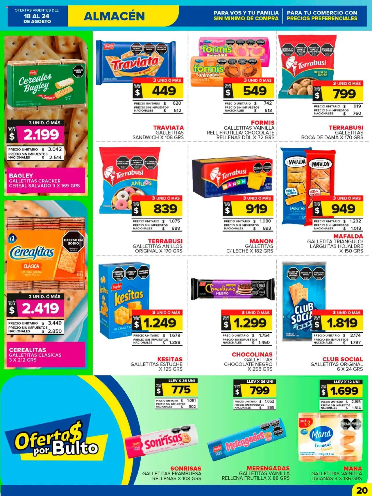 Carrefour Maxi catálogo │ válido desde el 18.08.2025 | Página: 20 | Productos: Galletitas, Leche, Estuche, Chocolate