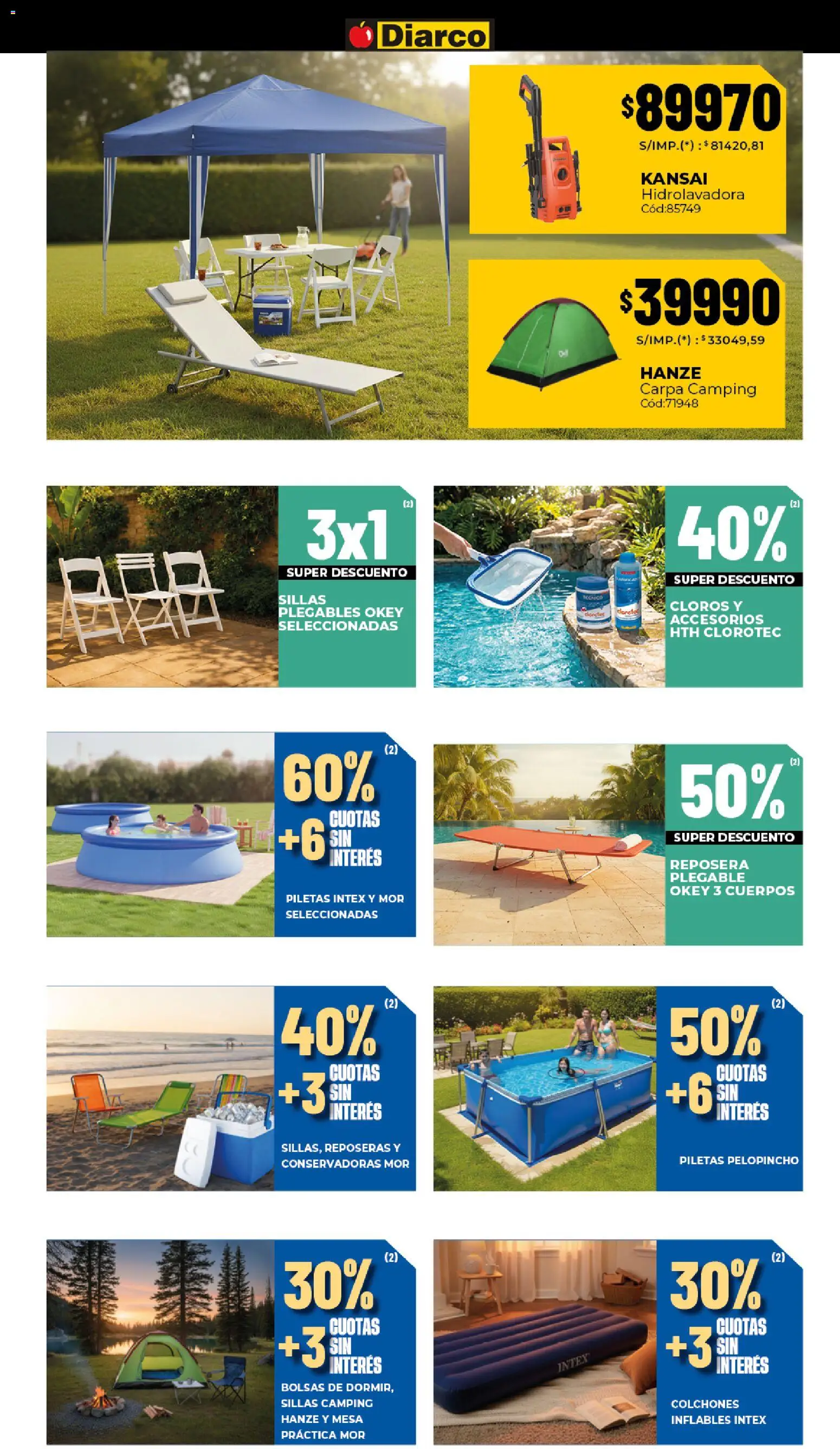 Diarco ofertas │ válido desde el 23.02.2026 | Página: 21 | Productos: Carpa, Reposera, Mesa, Hidrolavadora