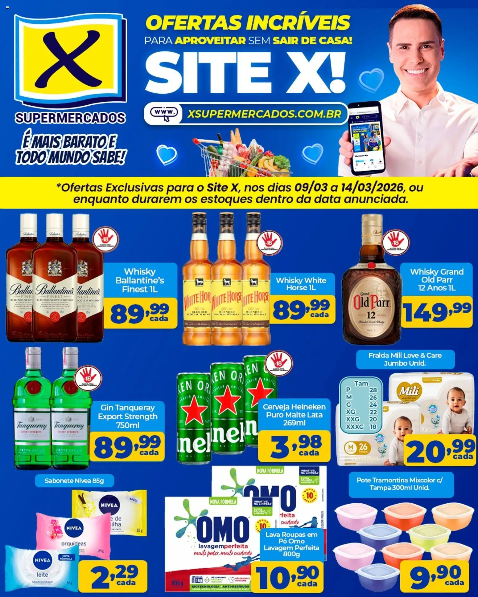 X Supermercados Folheto - válido de 09.03.2026 | Página: 2 | Produtos: Pó, Cerveja, Cerveja Heineken, Heineken