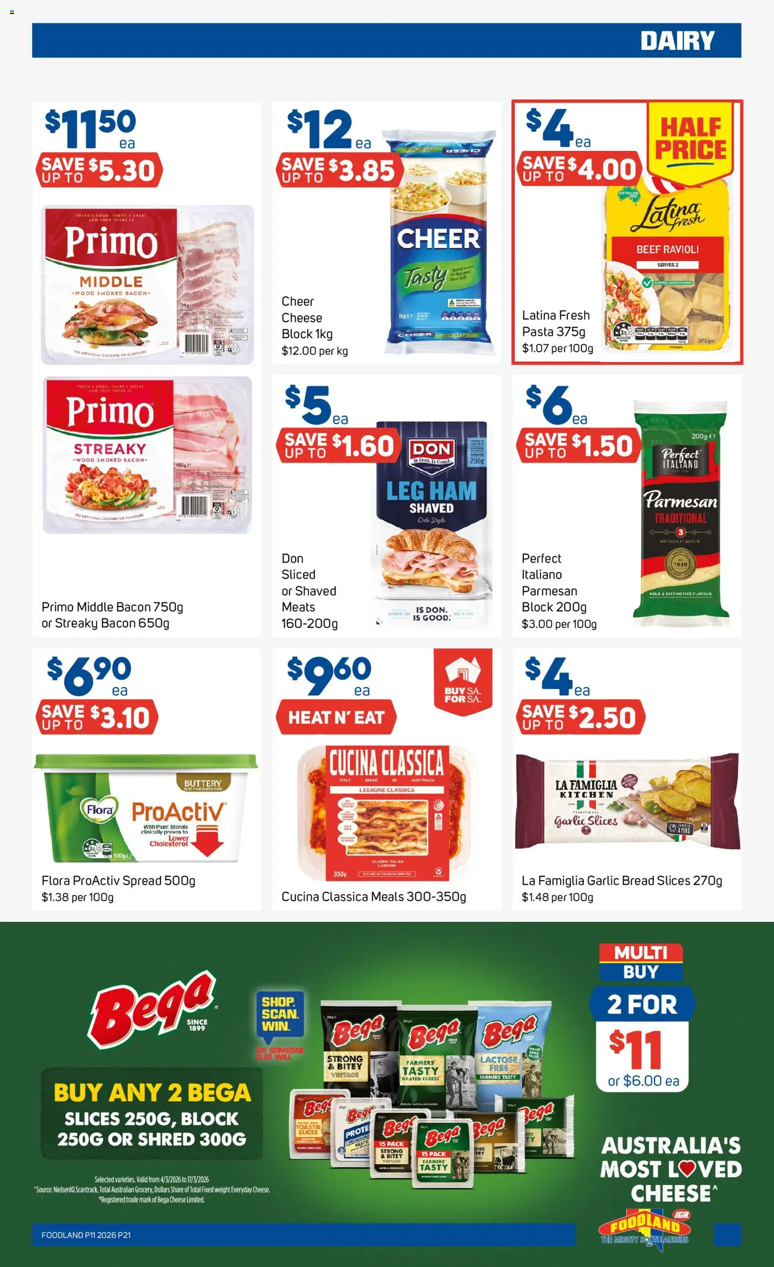 Foodland catalogue - valid from 11.03.2026 | Page: 21 | Products: Bacon, Ham, Pasta, Garlic