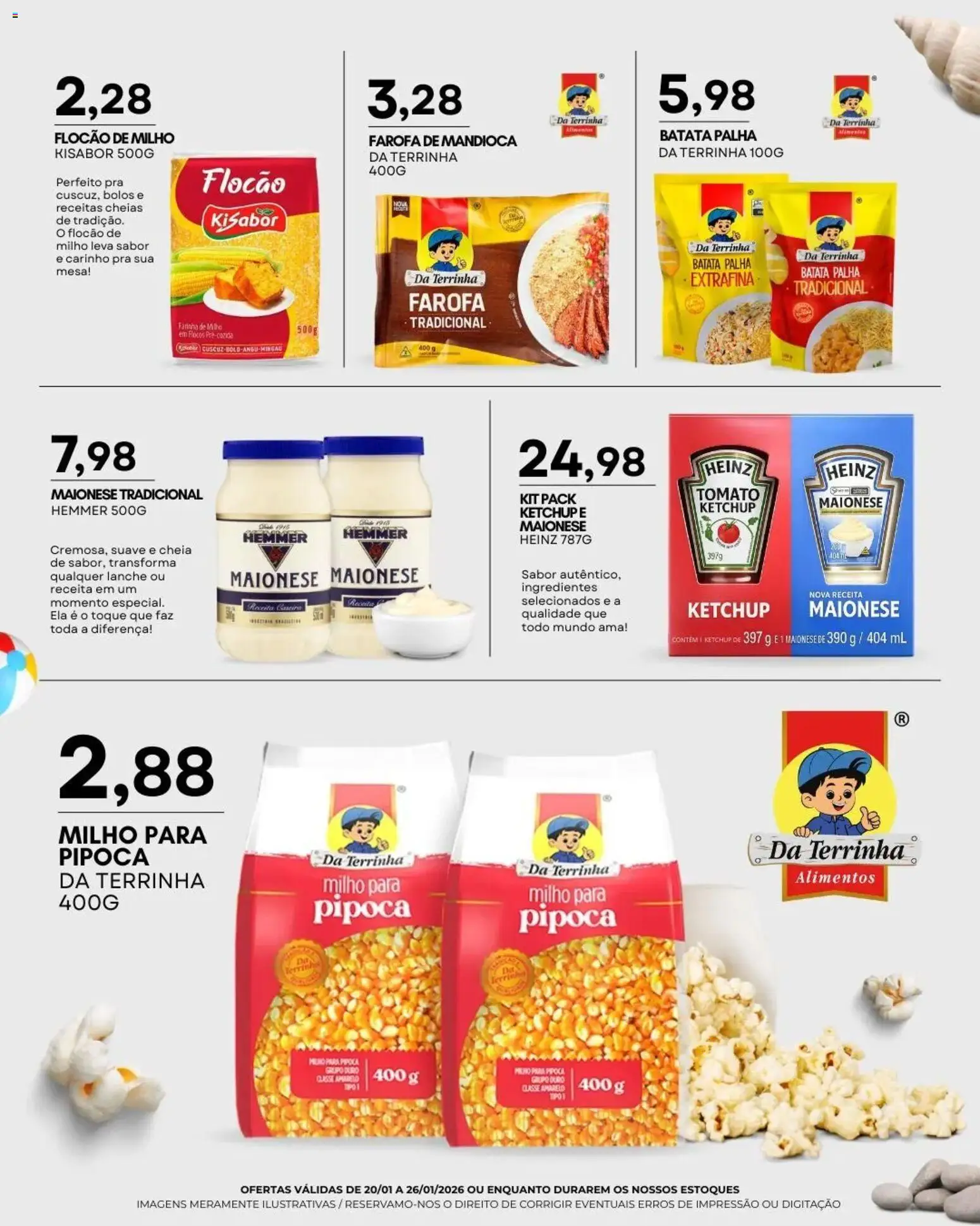 Mercadão Atacadista Folheto - válido de 20.01.2026 | Página: 5 | Produtos: Mesa, Ketchup, Batata palha, Pipoca