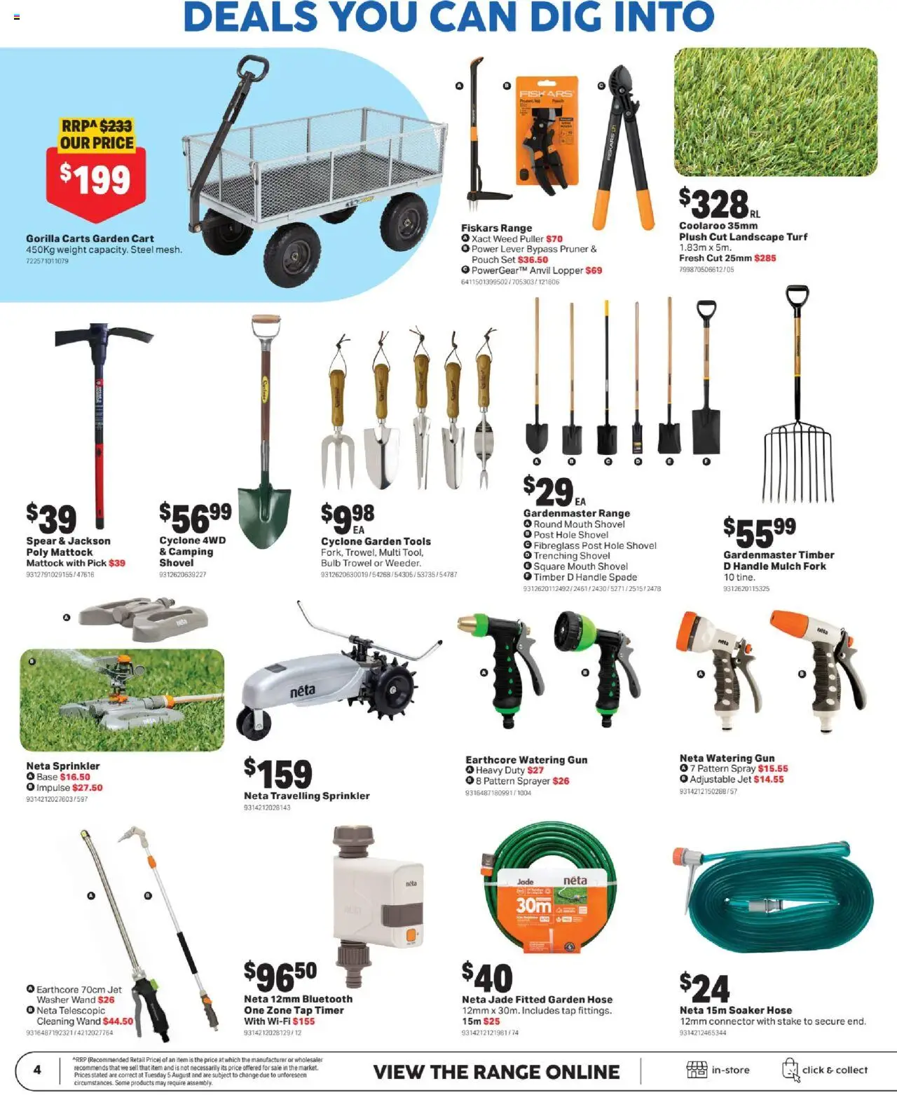 Mitre 10 catalogue - valid from 10.09.2025 | Page: 4 | Products: Garden hose, Shovel, Turf, Washer