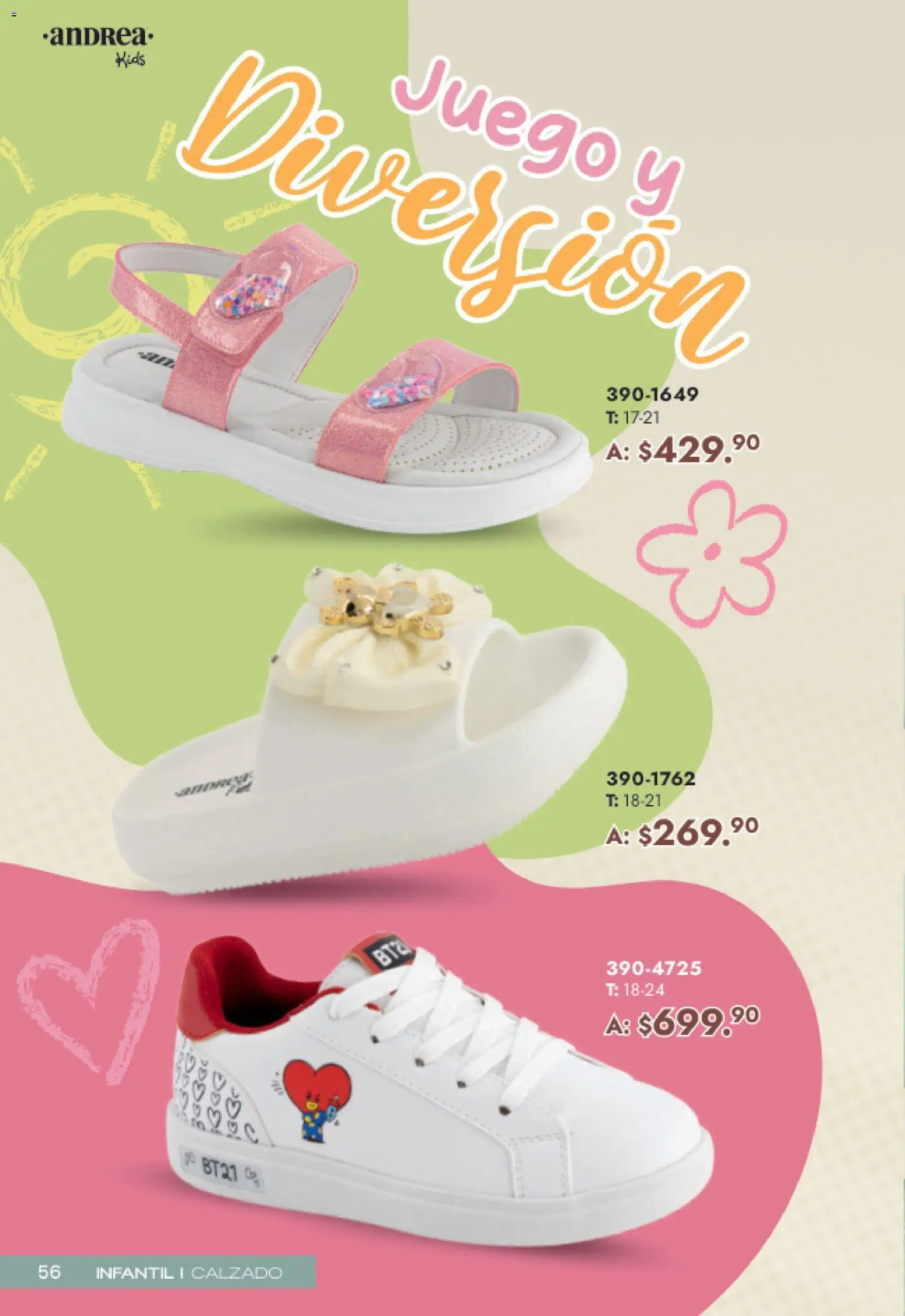 Nuevas ofertas de Andrea válidas en toda la República Mexicana desde el 19.04.2026. ¡Encuentra las mejores ofertas en Andrea catálogo Mamá y Peques! | Página: 56 | Productos: Juego