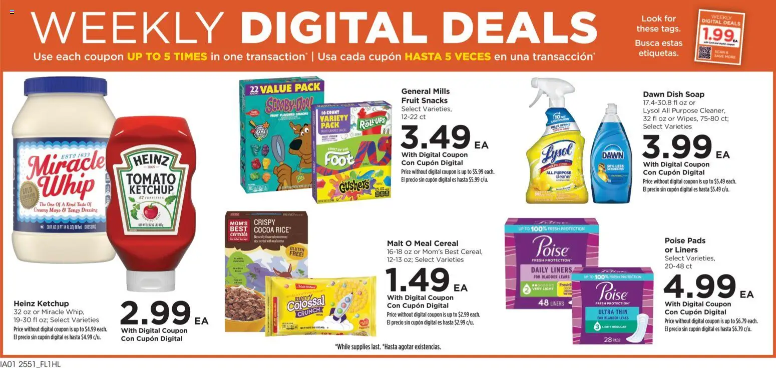 Food 4 Less Weekly Ad - valid from 21.01.2026 | Page: 2 | Products: Soap, Cereals, Ketchup, Pads