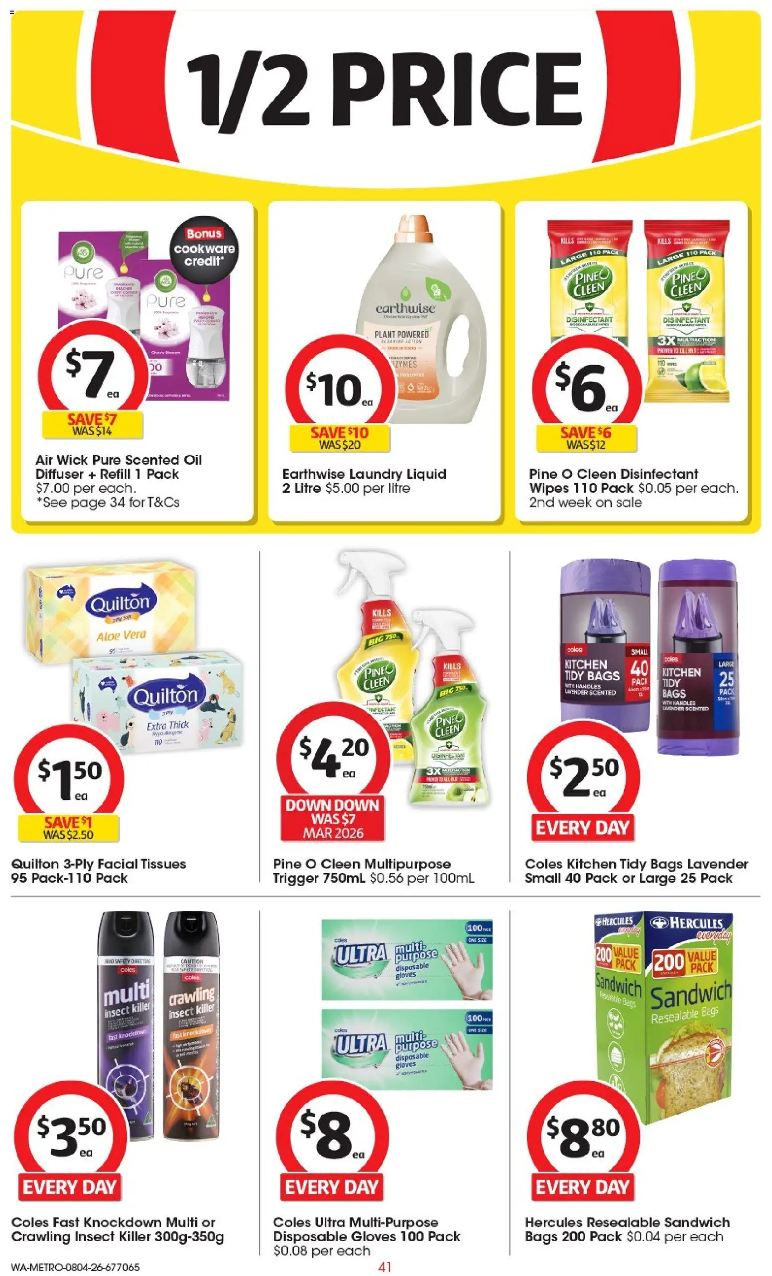 Coles catalogue - valid from 08.04.2026 | Page: 41 | Products: Plant, Oil, Cookware, Tissues