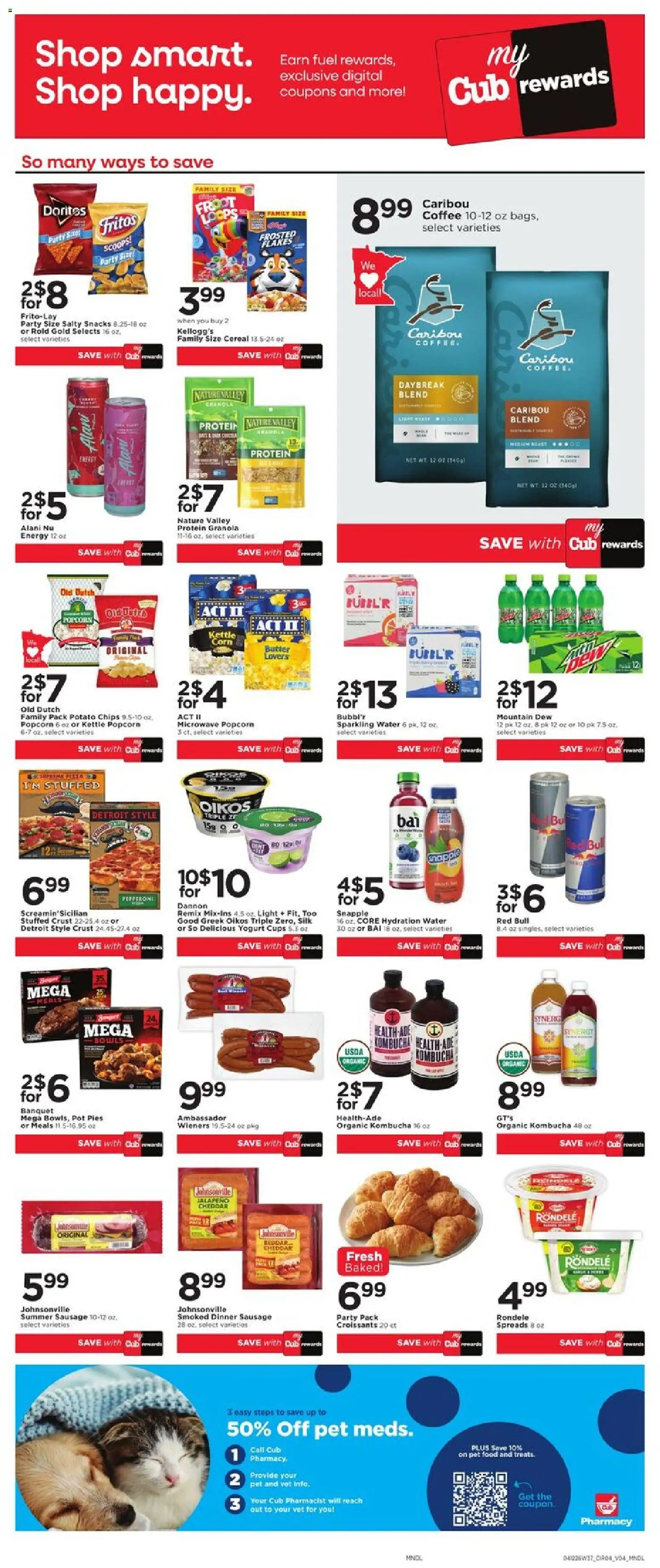 Cub Foods Weekly Ad - valid from 12.04.2026 | Page: 6 | Products: Butter, Coffee, Microwave, Chips