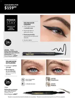 Vista previa de Power Stay Delineador líquido para ojos 24 horas de duración, Delineador líquido para ojos 24 horas de duración* 1,2 ml, nuevo folleto de la tienda, válido en México a partir del 28.11.2025 | Página: 126 | Productos: Agua, Mate, Maquillaje, Delineador