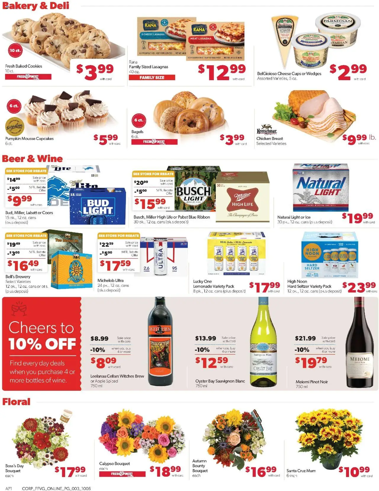 Family Fare Weekly Ad - valid from 05.10.2025 | Page: 9 | Products: Bakery, Juice, Beer, Vodka
