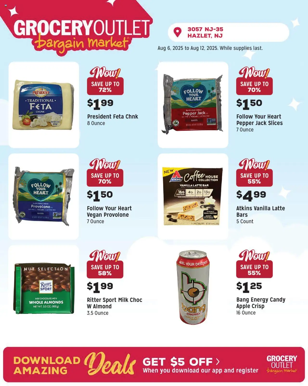 Grocery Outlet Weekly Ad - valid from 06.08.2025 | Page: 2 | Products: Cheese, Coffee, Chocolate, Pepper