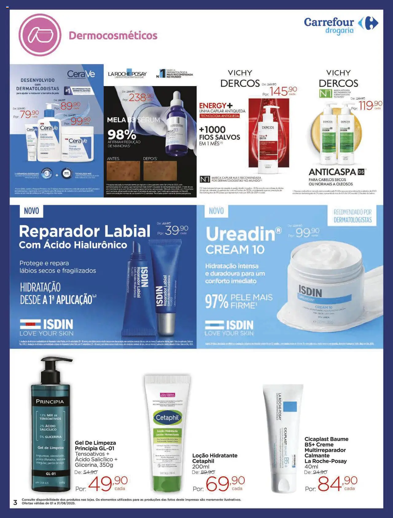 Carrefour Folheto - válido de 01.08.2025 | Página: 3 | Produtos: Sérum, Gel de limpeza, Creme