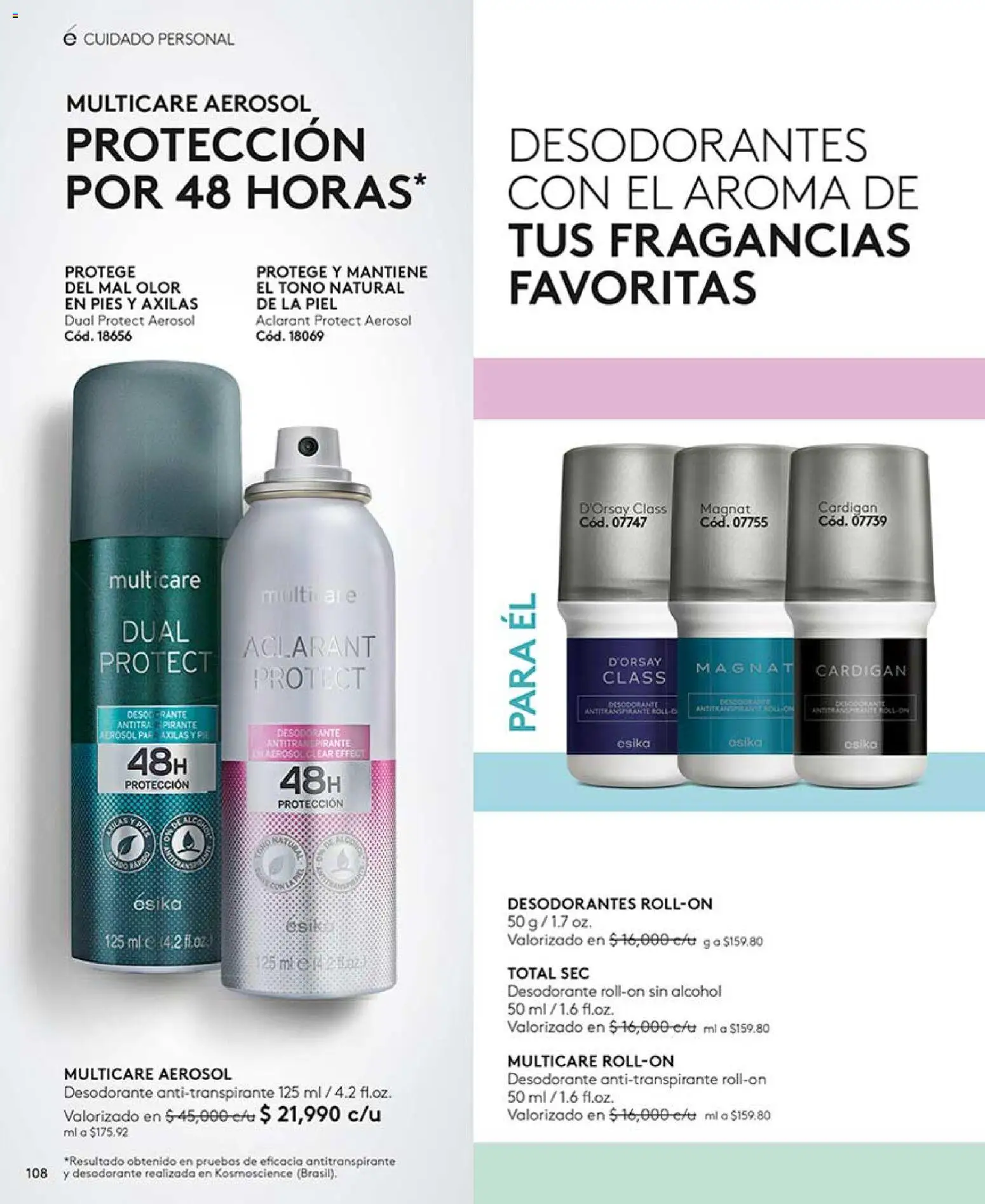 Ésika revista - valida desde el 24.04.2026 | Página: 108 | Productos: Desodorante, Antitranspirante, Tintura