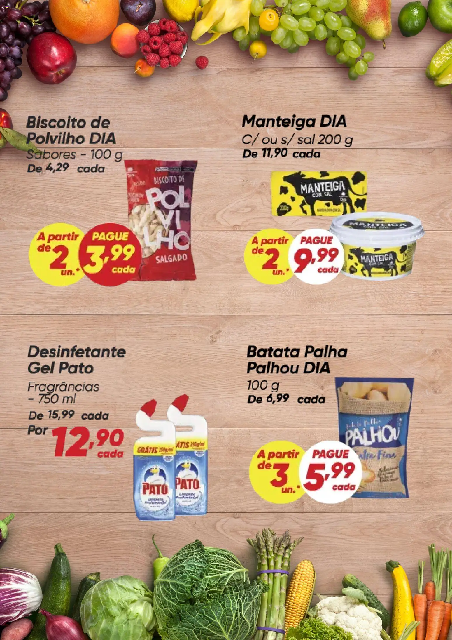 Dia Folheto - válido de 27.10.2025 | Página: 3 | Produtos: Manteiga, Batata palha, Sal, Desinfetante