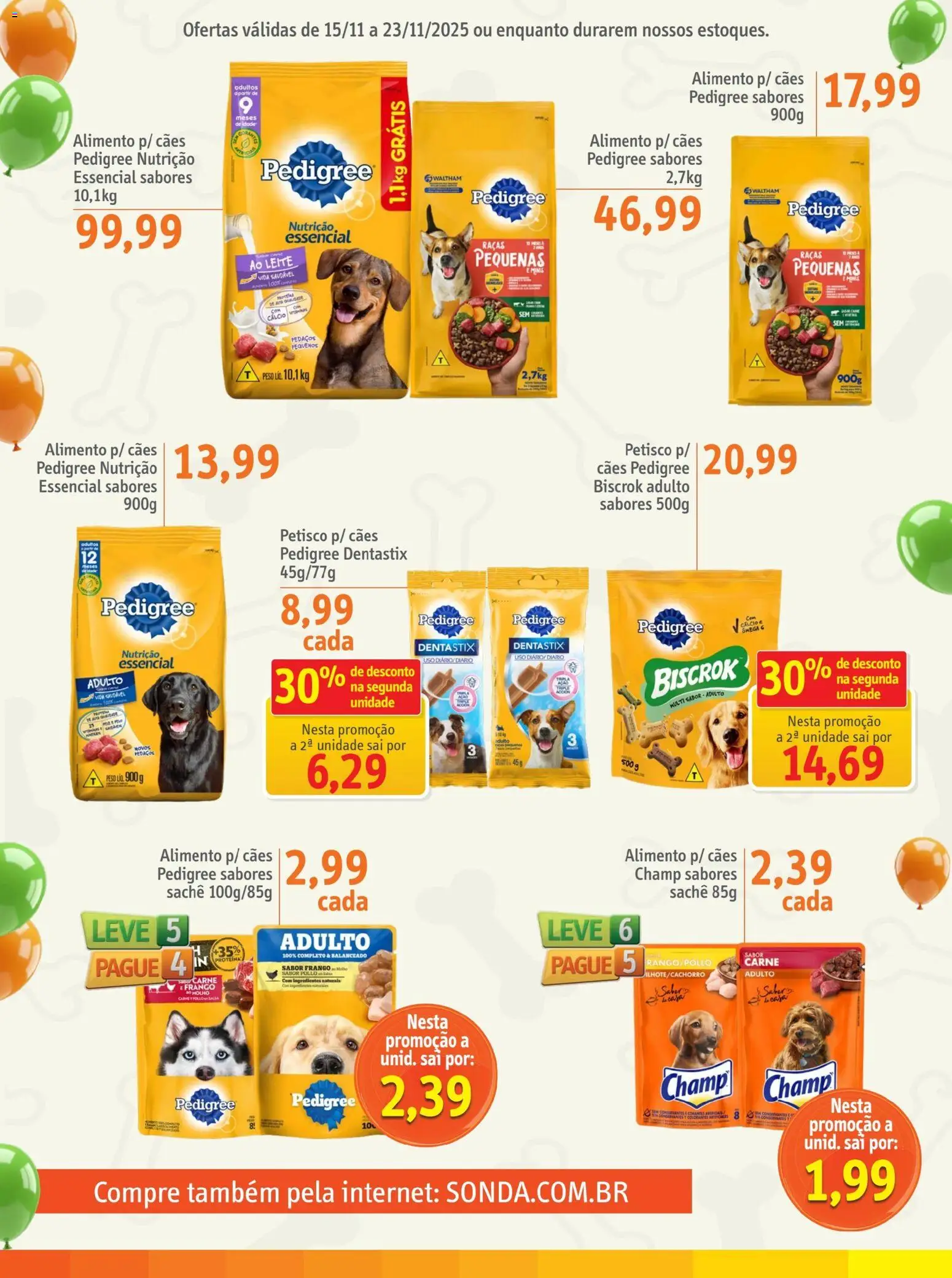 Sonda Folheto - válido de 15.11.2025 | Página: 2 | Produtos: Leite, Carne, Cálcio, Frango