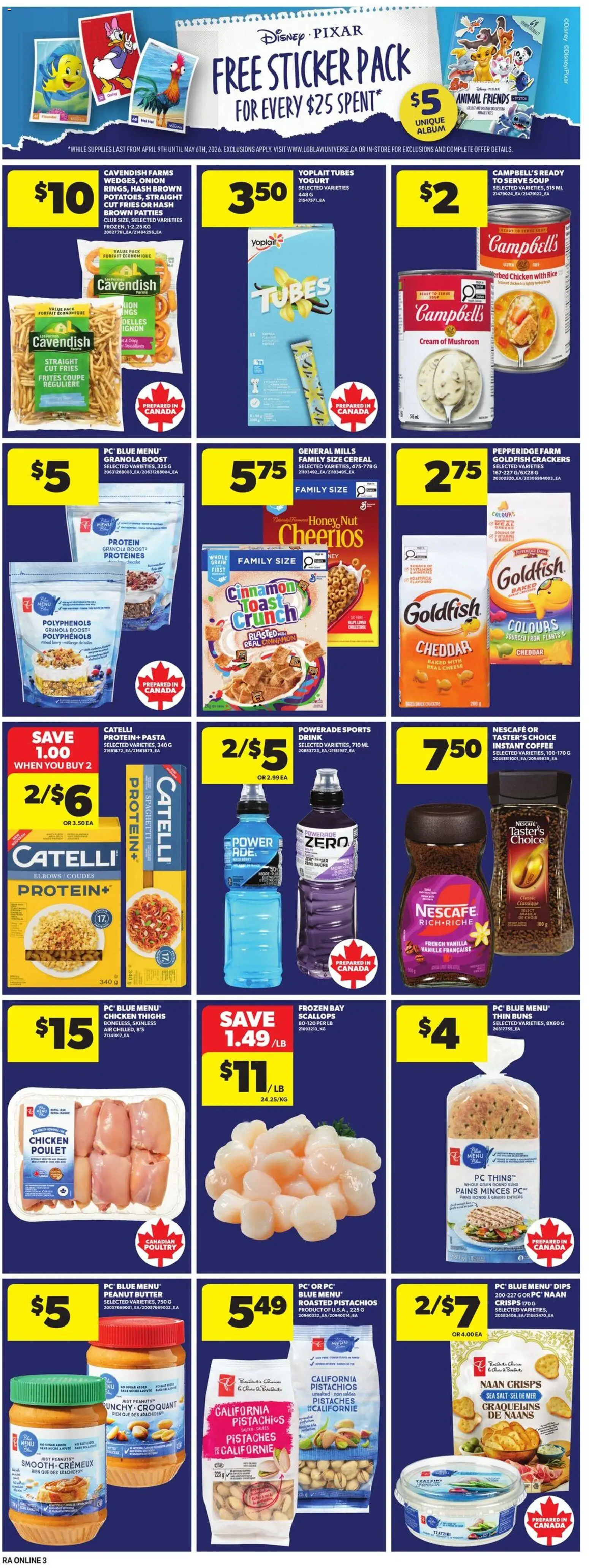 Atlantic Superstore flyer valid from 09.04.2026 | Page: 13 | Products: Rice, Cream, Butter, Chicken