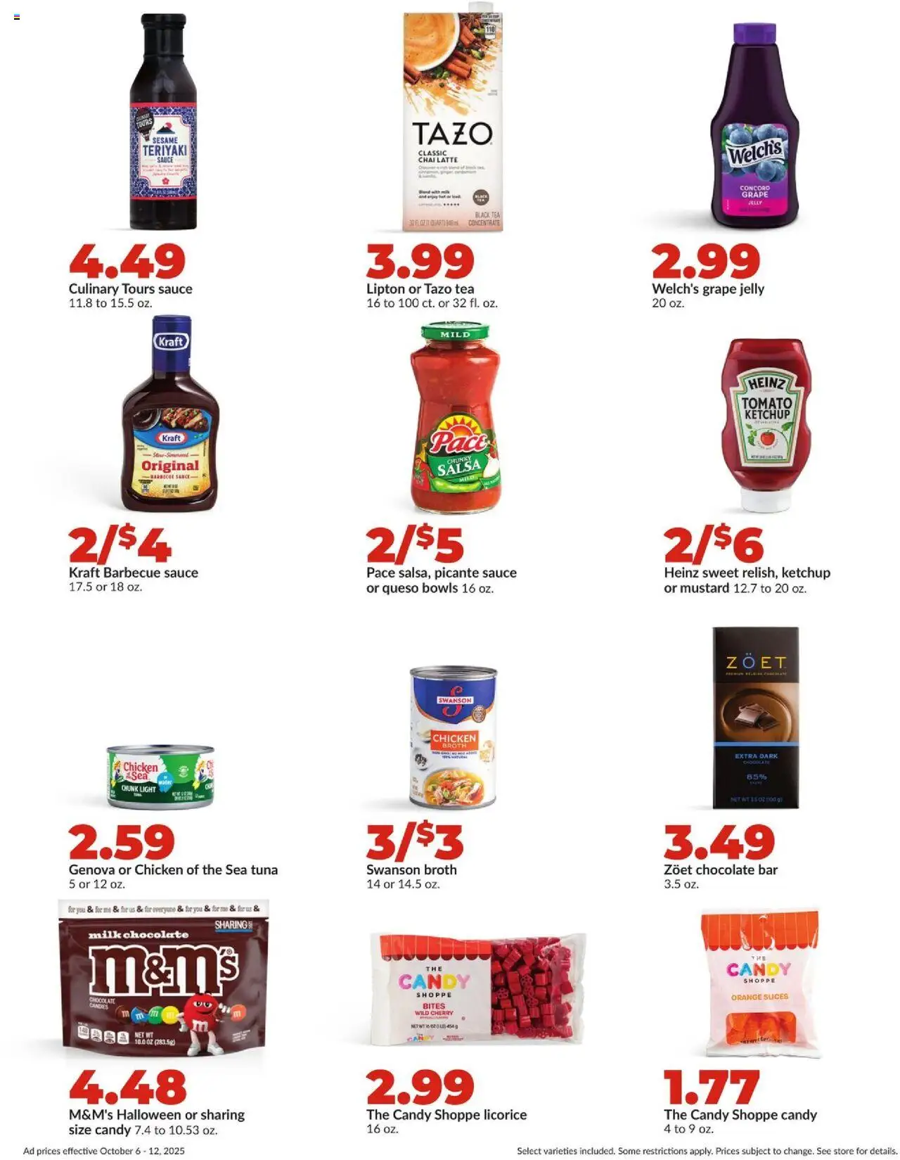 HyVee Weekly Ad - valid from 06.10.2025 | Page: 22 | Products: Milk, Chocolate, Tea, Sauce