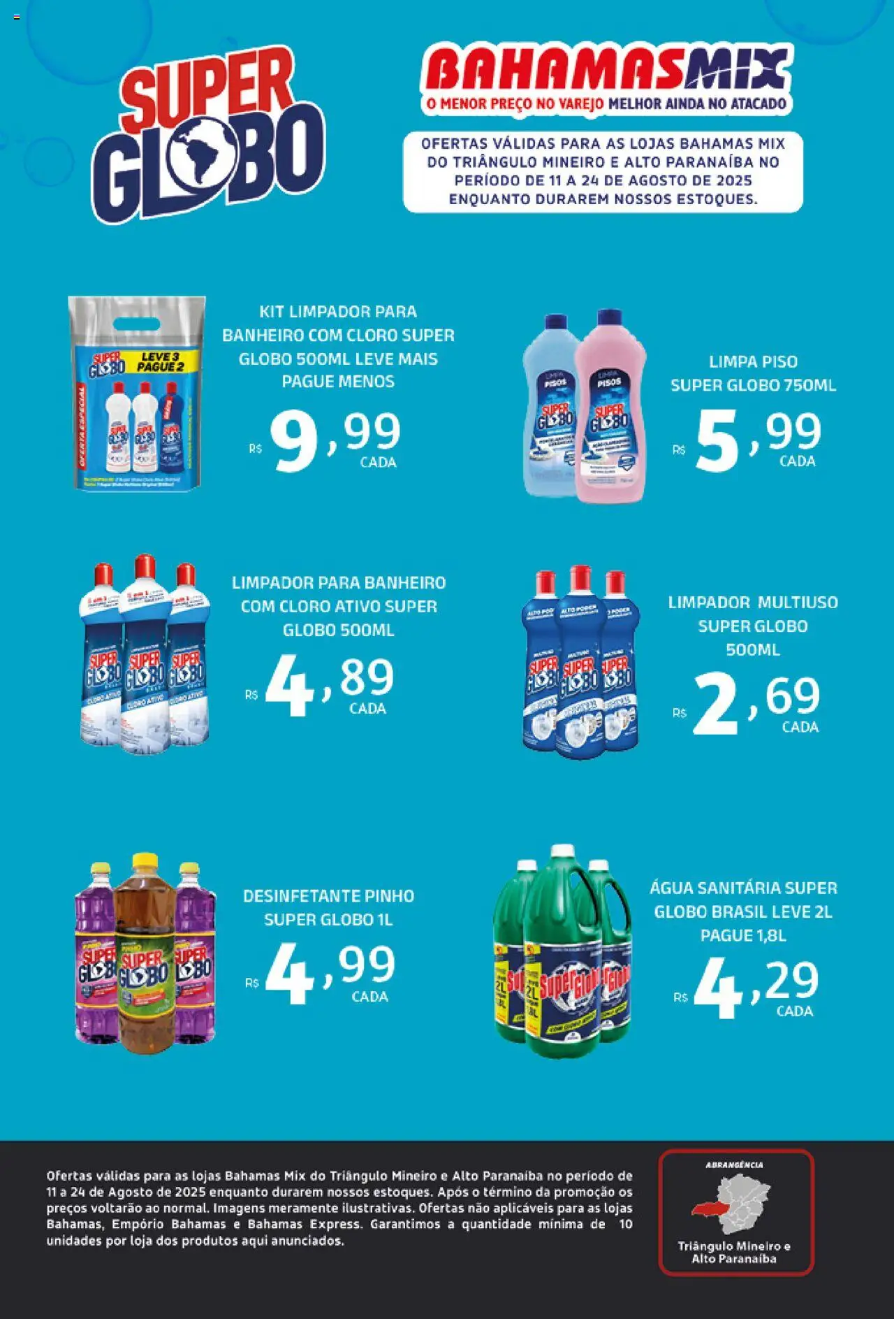 Bahamas Mix Folheto - válido de 11.08.2025 | Página: 1 | Produtos: Limpador multiuso, Piso, Desinfetante, Água sanitária