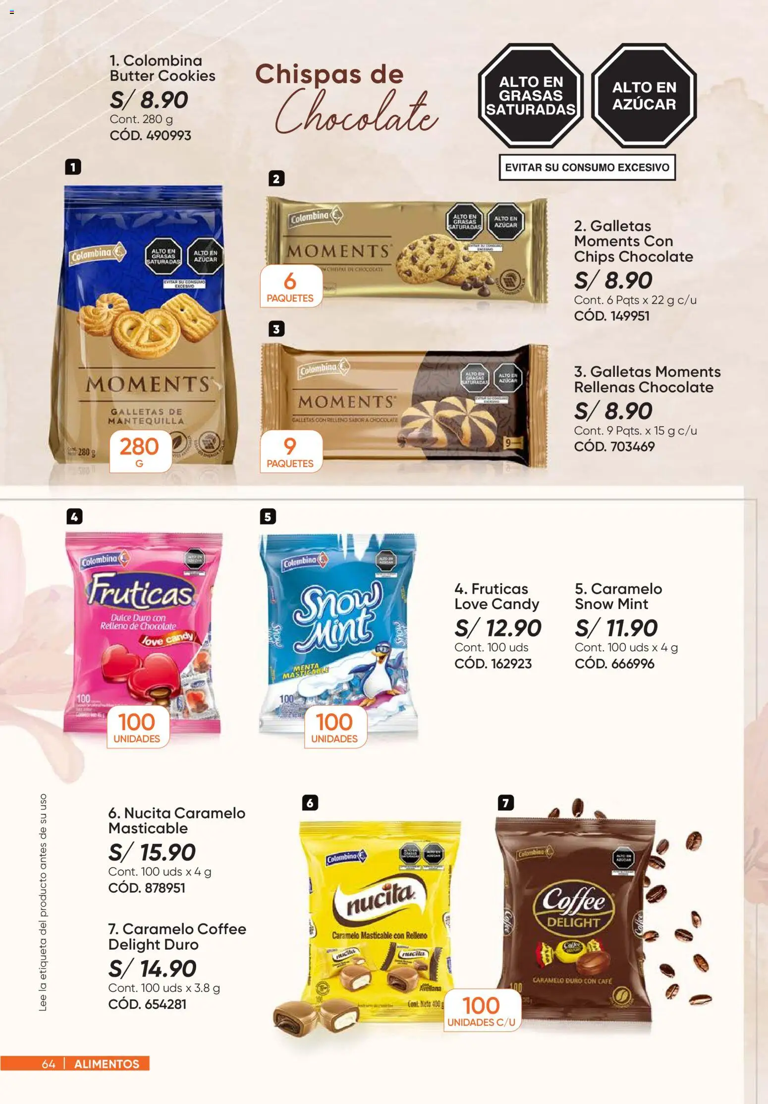 Catálogo Azzorti válido desde 16.02.2026 | Página: 64 | Productos: Mantequilla, Café, Chocolate, Galletas