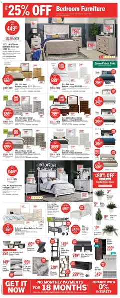 Preview of The Brick weekly flyer / circulaire from shop The Brick valid from 23.12.2025 | Page: 13 | Products: Bed, Table, Cabinet, Mirror