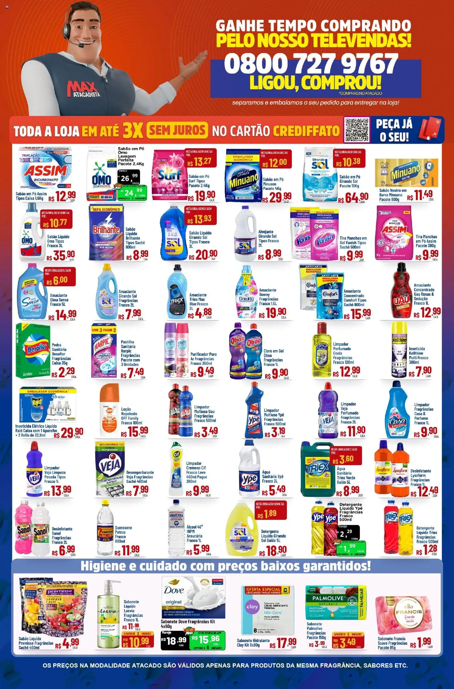 Max Atacadista Folheto - válido de 02.02.2026 | Página: 6 | Produtos: Amaciante downy, Pó, Alvejante, Vanish