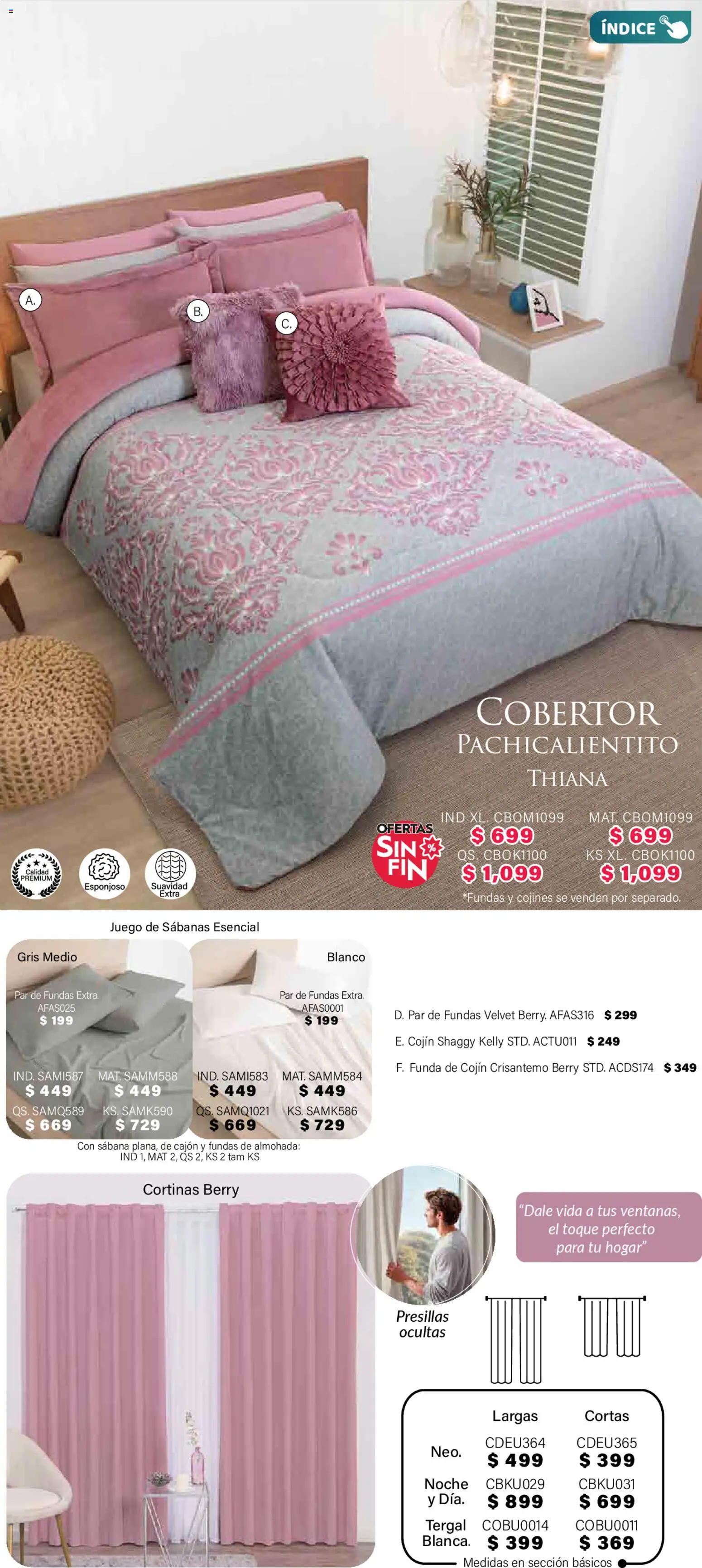Nuevas ofertas de Colchas Concord válidas en toda la República Mexicana desde el 01.11.2025. ¡Encuentra las mejores ofertas en Colchas Concord Buen Fin! | Página: 310 | Productos: Cobertor, Funda, Almohada, Sabanas