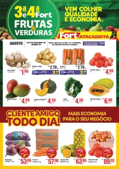 Fort Atacadista - Ofertas Frutas e Verduras - Pré-Visualização do folheto da loja Fort Atacadista, válido de 12.08.2025