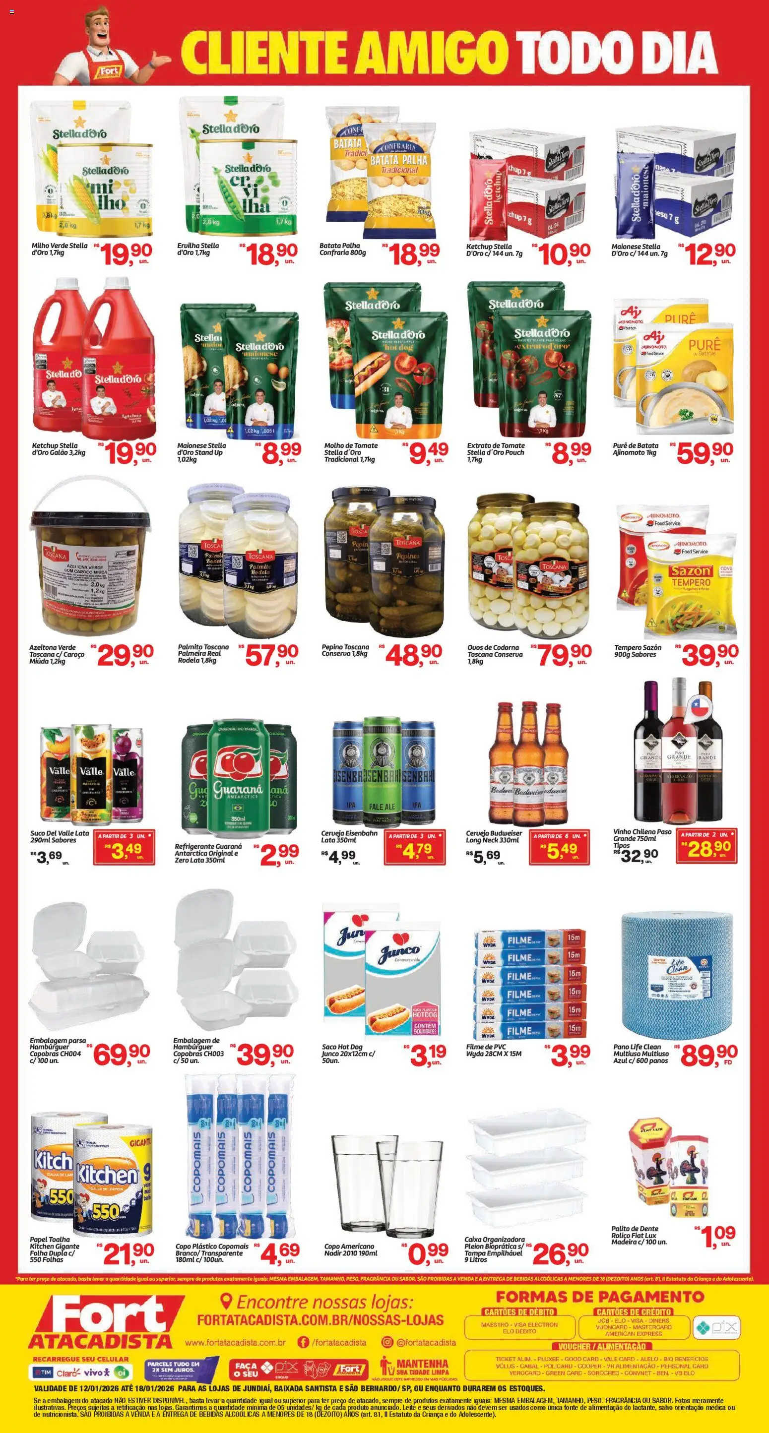 Fort Atacadista Folheto - válido de 12.01.2026 | Página: 2 | Produtos: Eisenbahn, Caixa, Faca, Suco