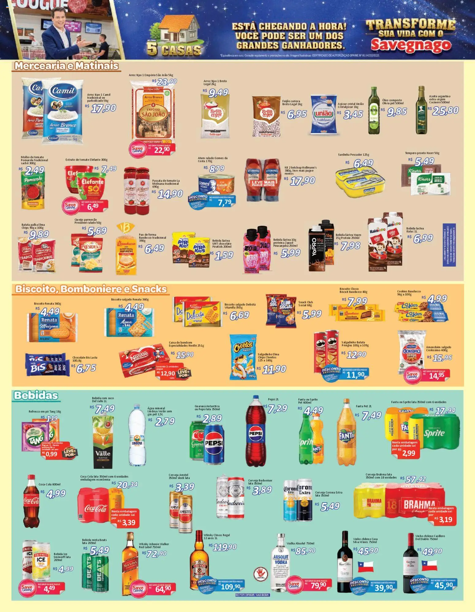 Savegnago Folheto - válido de 08.01.2026 | Página: 3 | Produtos: Chocolate, Queijo parmesão, Cookies, Sardinha