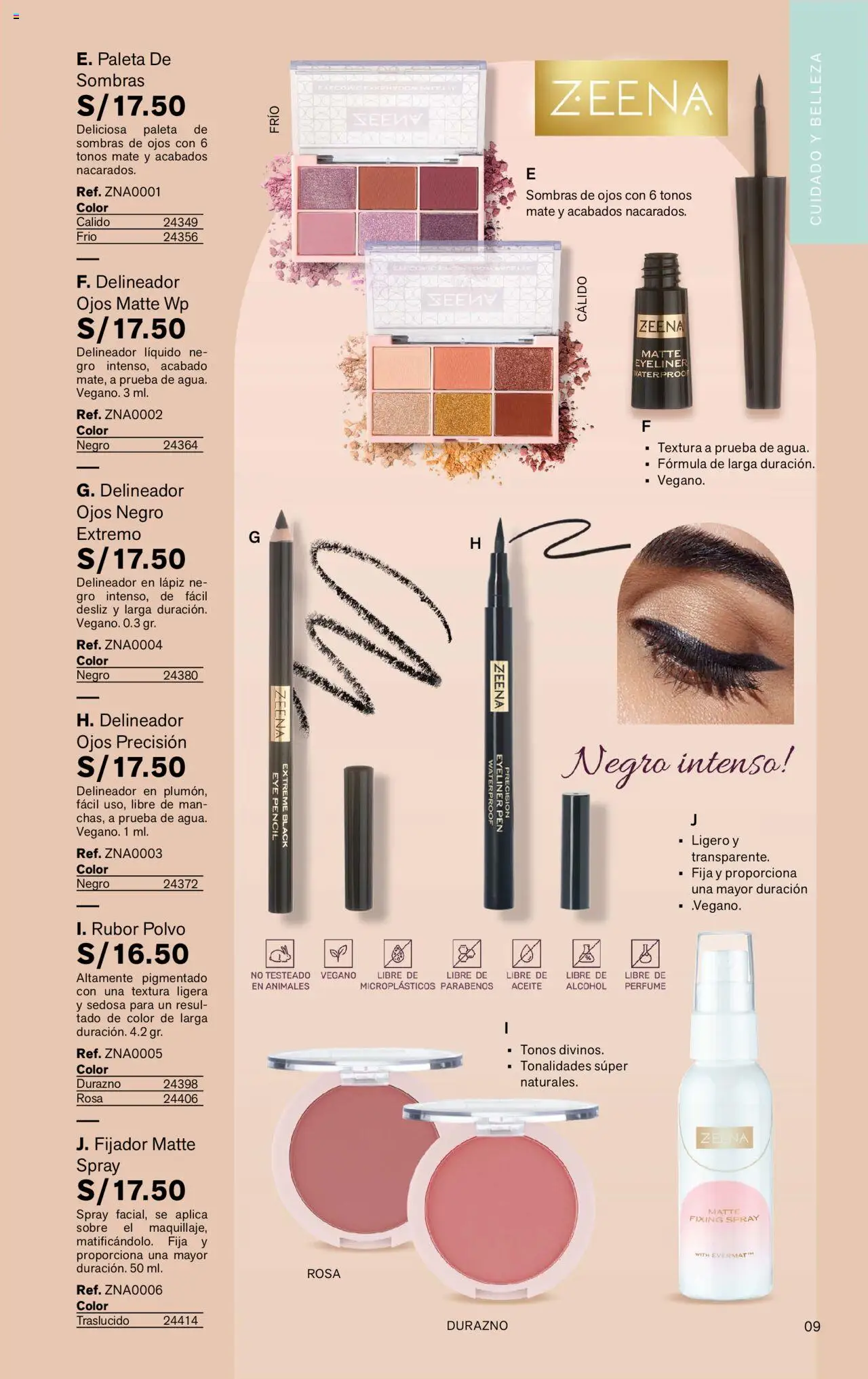 Catálogo Leonisa válido desde 24.06.2025 | Página: 9 | Productos: Delineador, Aceite, Polvo, Rubor