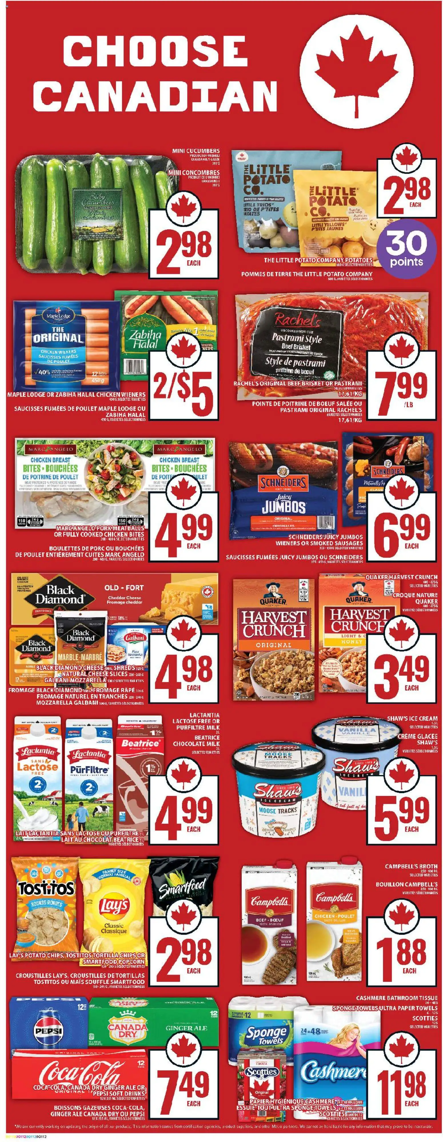 Food Basics flyer valid from 25.12.2025 | Page: 13 | Products: Cream, Potatoes, Chocolate, Pork