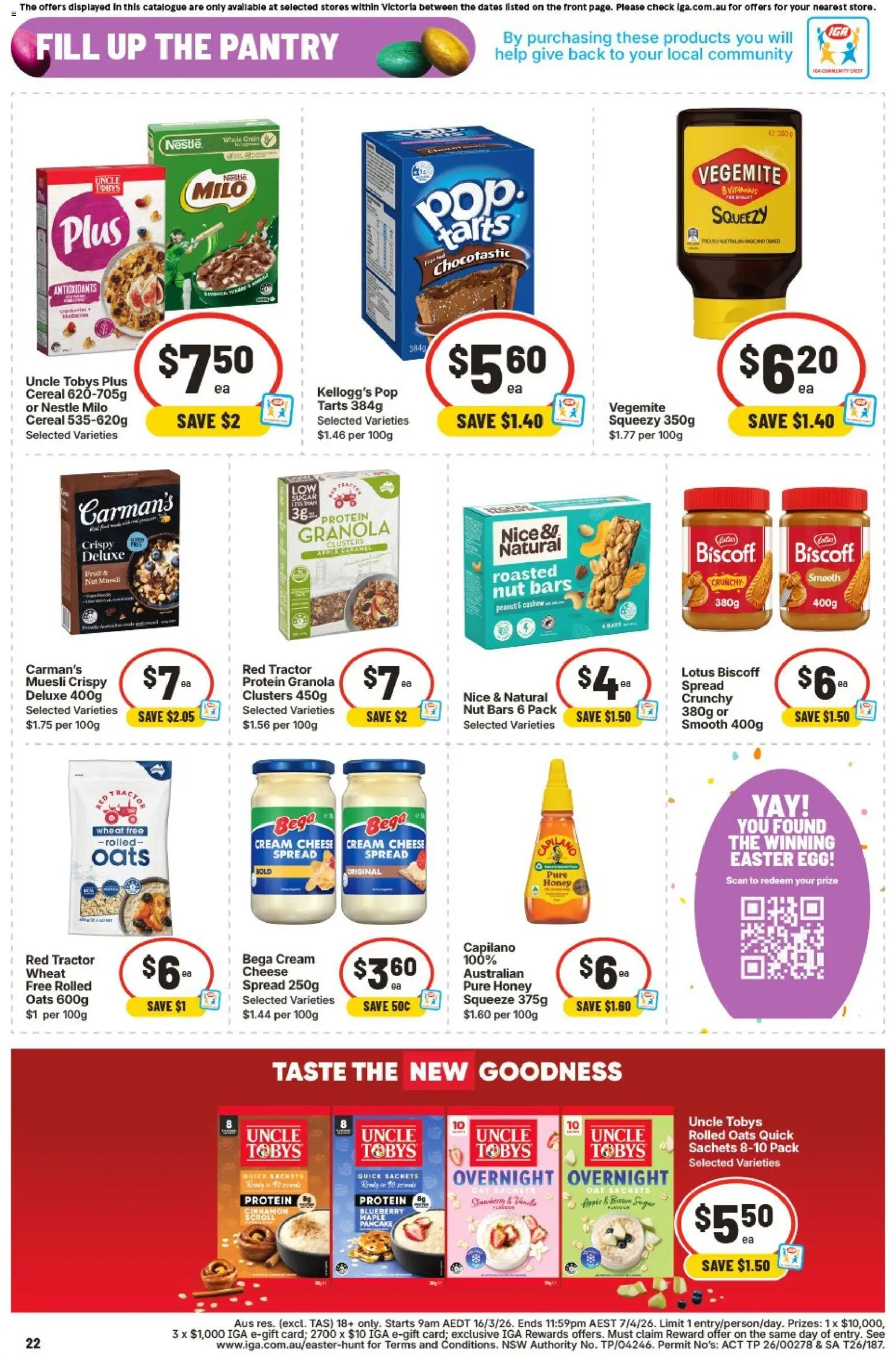 IGA catalogue - valid from 01.04.2026 | Page: 21 | Products: Granola, Cereal, Wheat, Vegemite