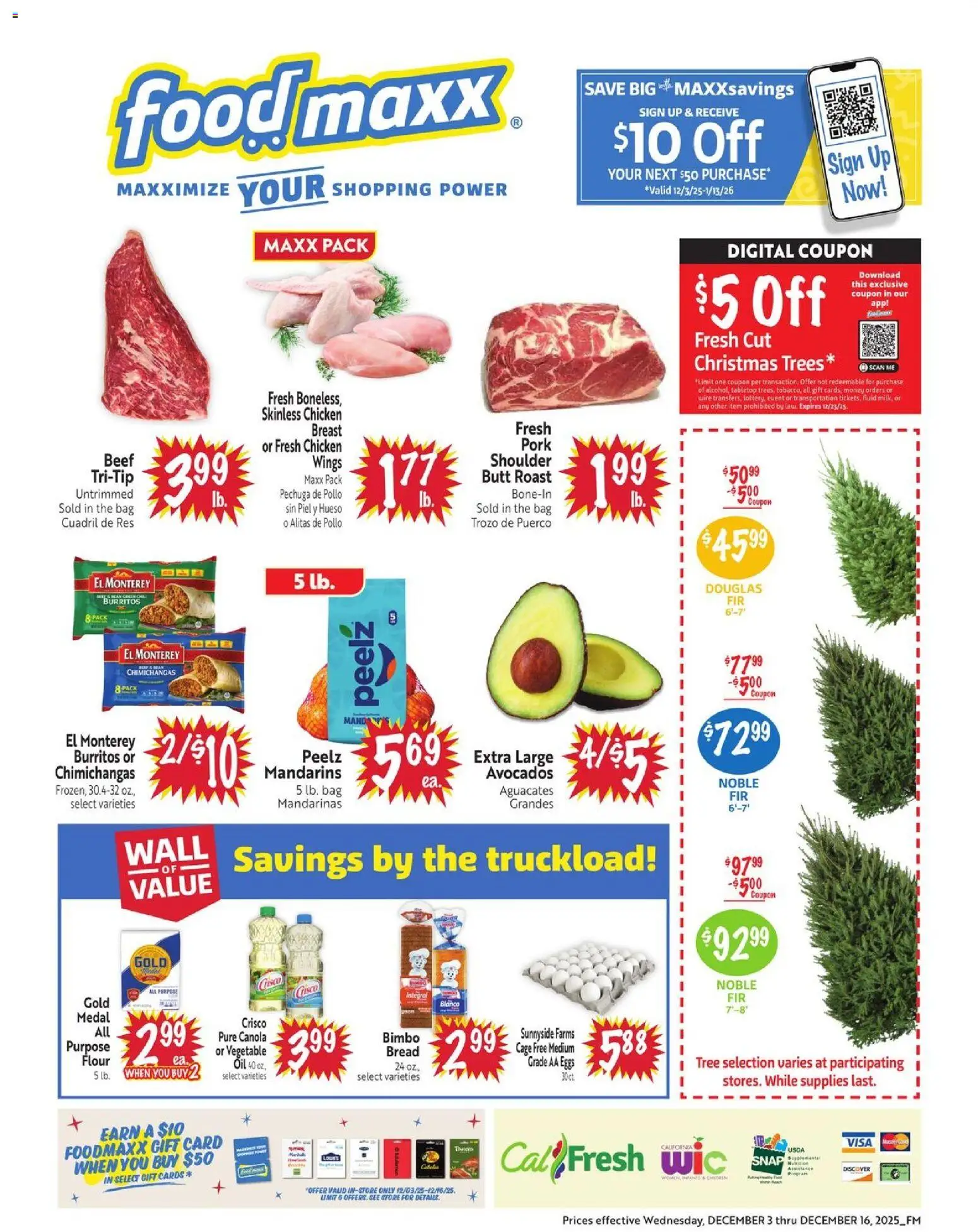 FoodMaxx Weekly Ad - NV - valid from 03.12.2025 | Page: 1 | Products: Eggs, Bread, Pork, Bag