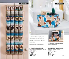 Vista previa de Organizador de baño Yorba, Poliéster. 20 x 16 x 13 cm (225013) 11 pts, nuevo folleto de la tienda, válido en México a partir del 20.12.2025 | Página: 119