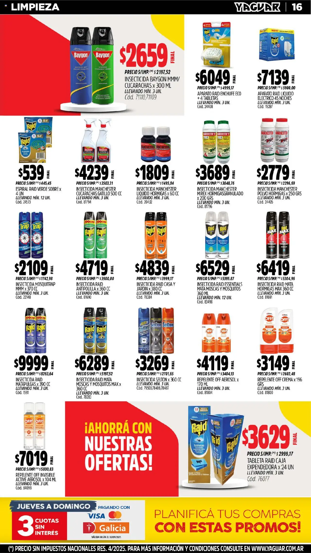 Yaguar - Mendoza │ válido desde el 15.09.2025 | Página: 17 | Productos: Tableta, Insecticida, Polvo, Crema