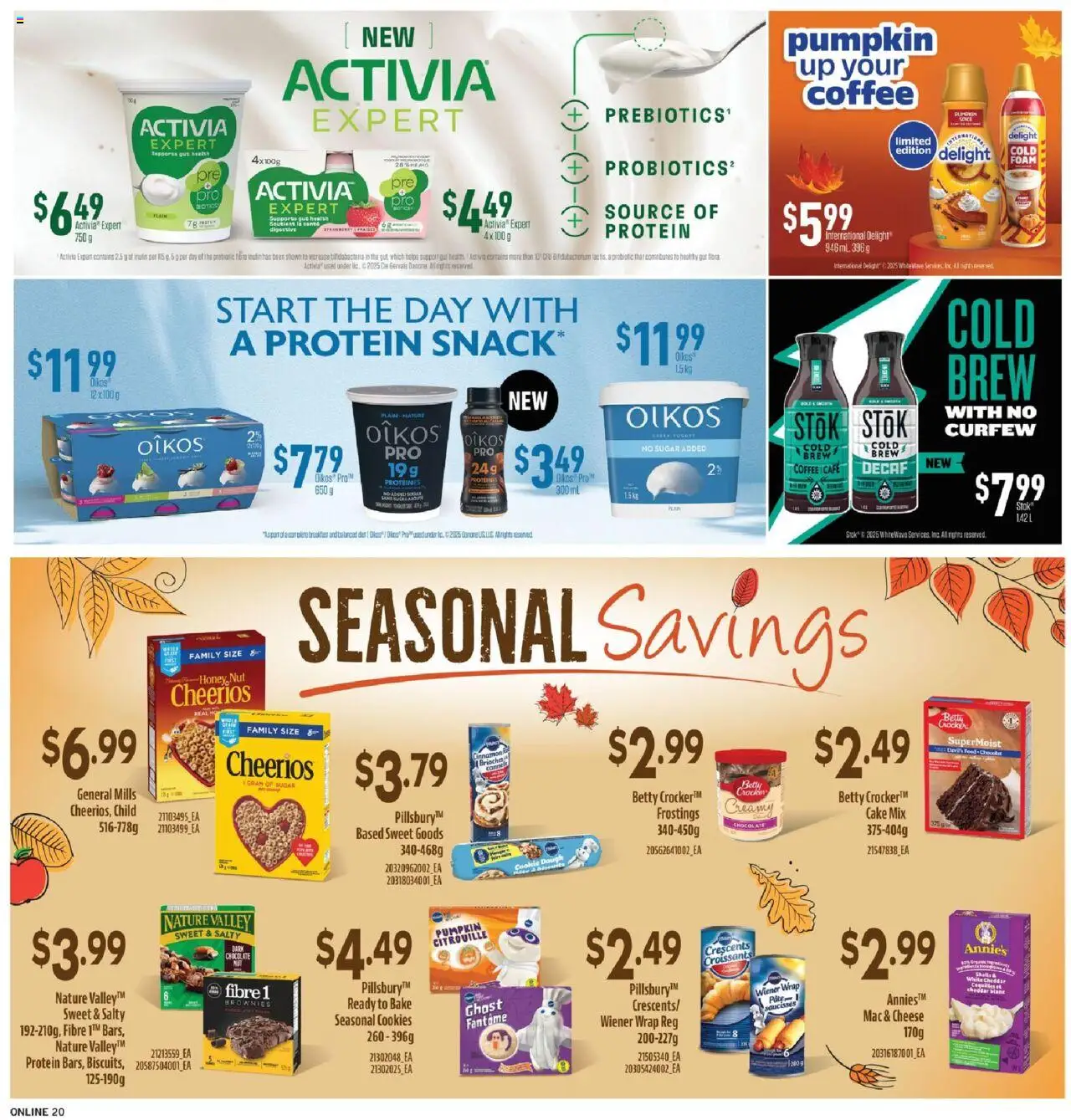Fortinos flyer valid from 25.09.2025 | Page: 19 | Products: Cookies, Cheese, Chocolate, Pumpkin